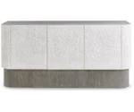 Bernhardt Monolith Faux-Stone 3-Door Buffet w/Plinth Base