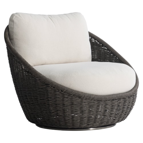Contemporary Santa Monica Outdoor Swivel Chair