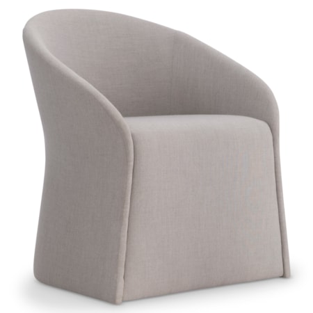 Outdoor Slipcover Dining Armchair w/Casters