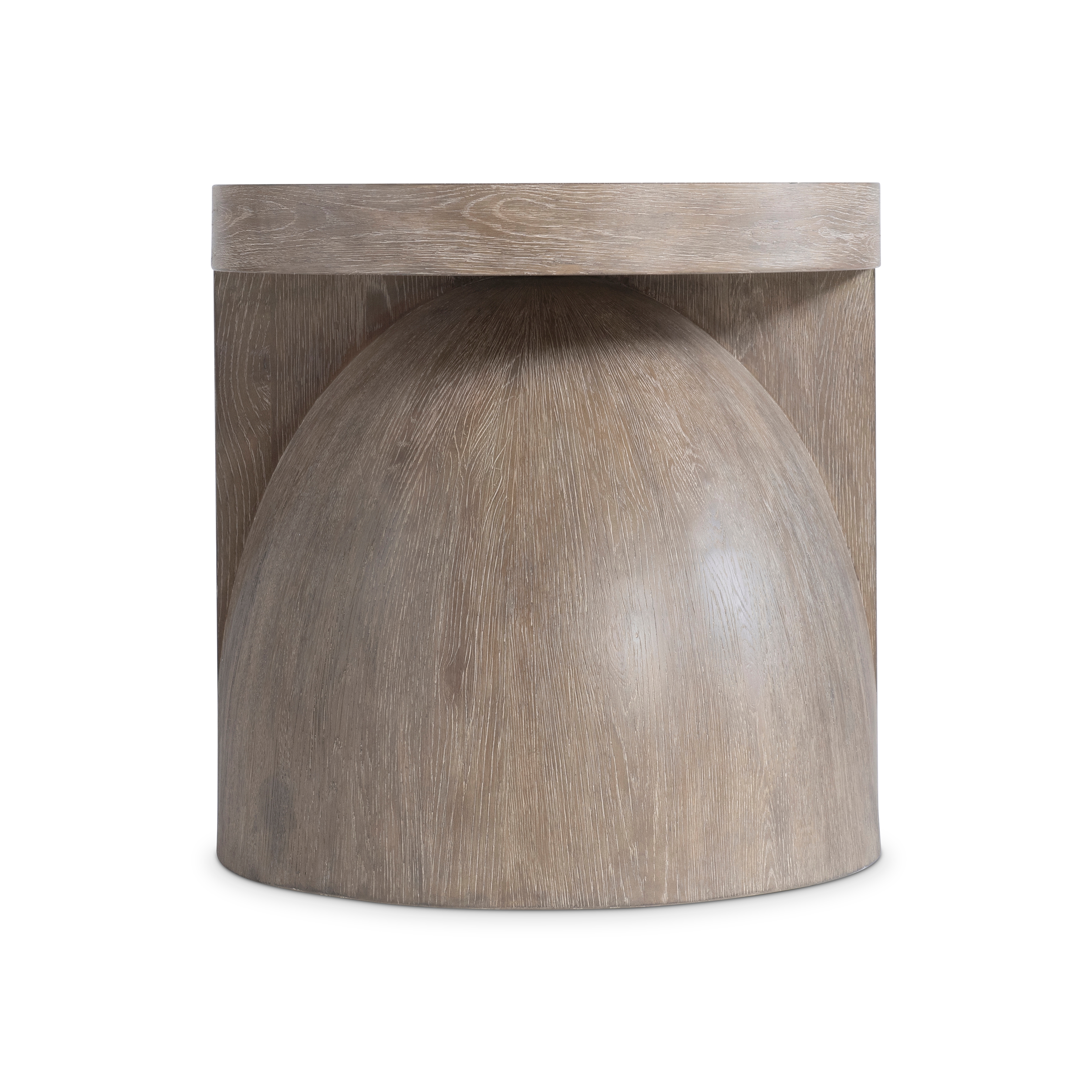 Wood Side Table w/Semi-Circle Top