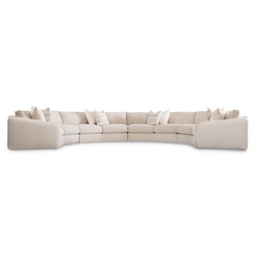 Contemporary 4-pc. U-Shape Sectional w/Throw Pillows