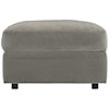 Bernhardt Plush Sanctuary Fabric Ottoman