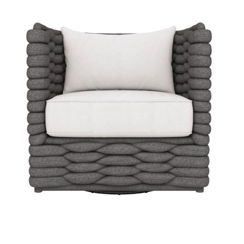 Wailea Sock Weave Outdoor Swivel Chair
