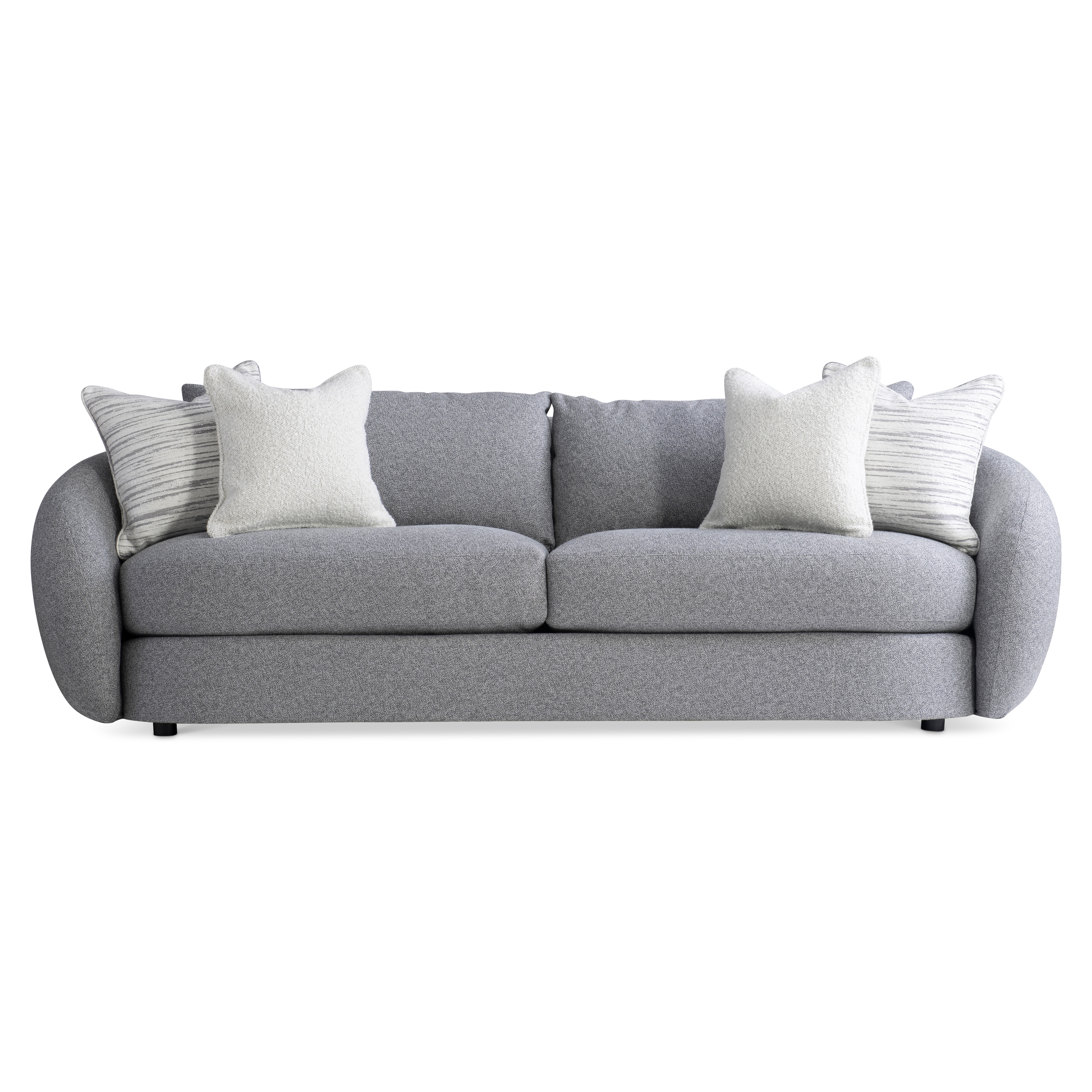 Bernhardt Bernhardt Interiors Curved Fabric Sofa w/Throw Pillows