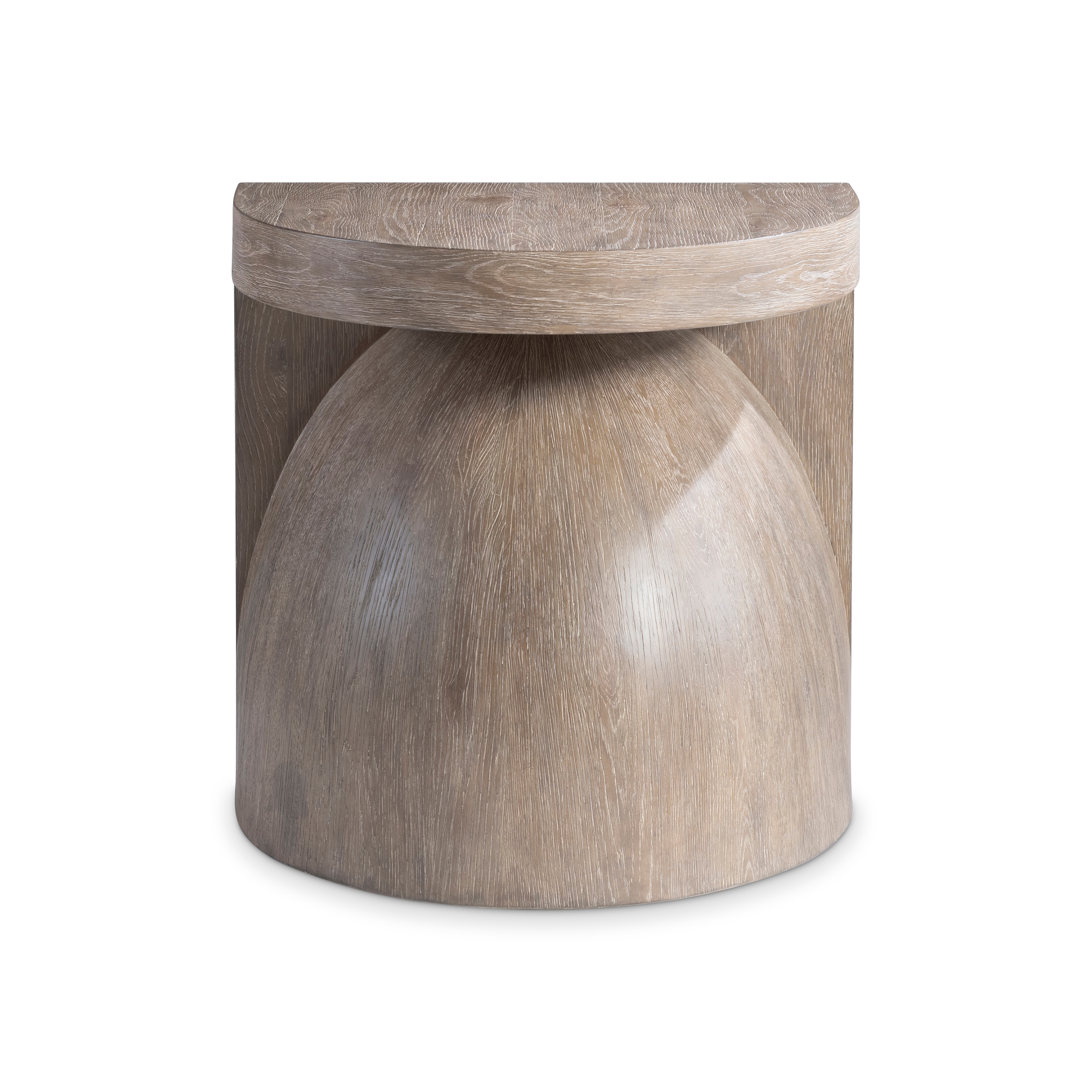 Wood Side Table w/Semi-Circle Top