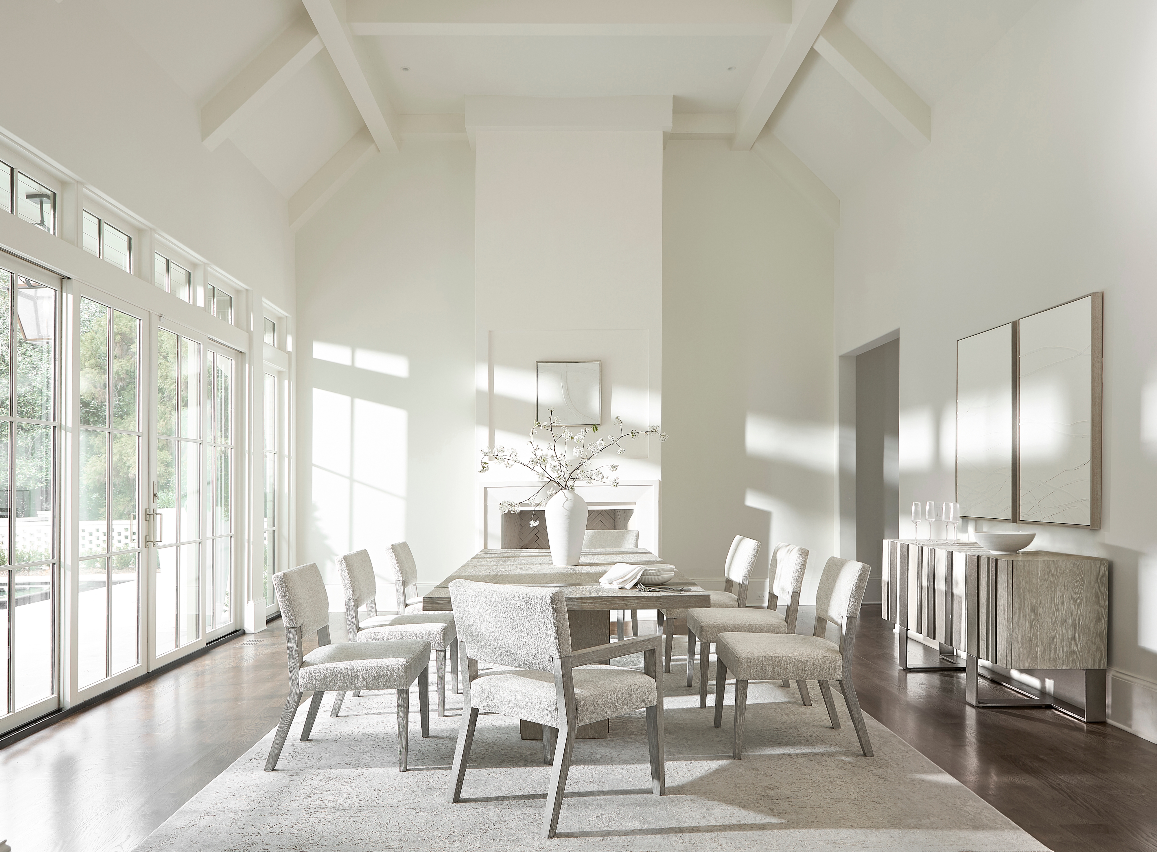 Upholstered Dining Side Chair w/Open Back