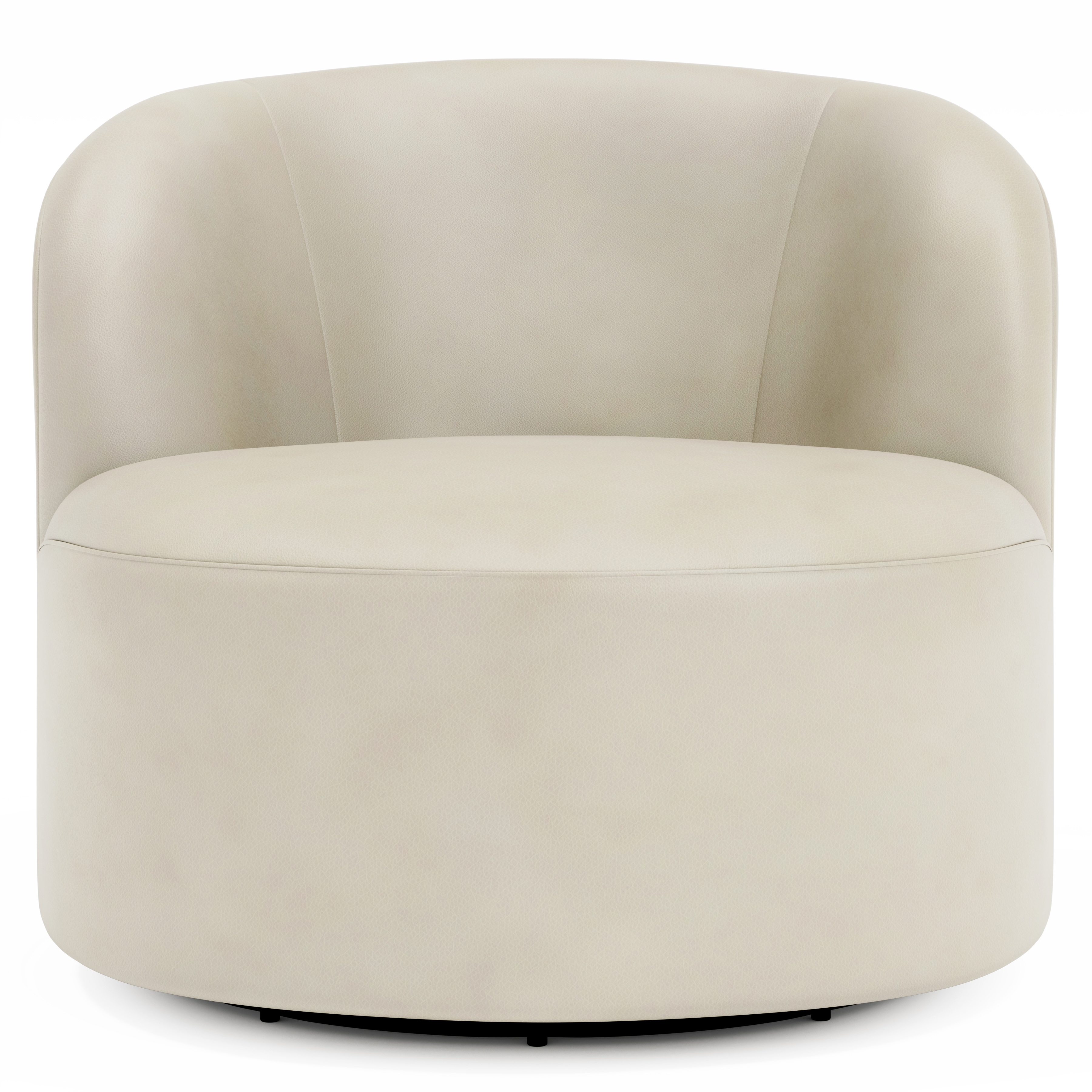 Leather Swivel Chair w/360-Degree Rotation