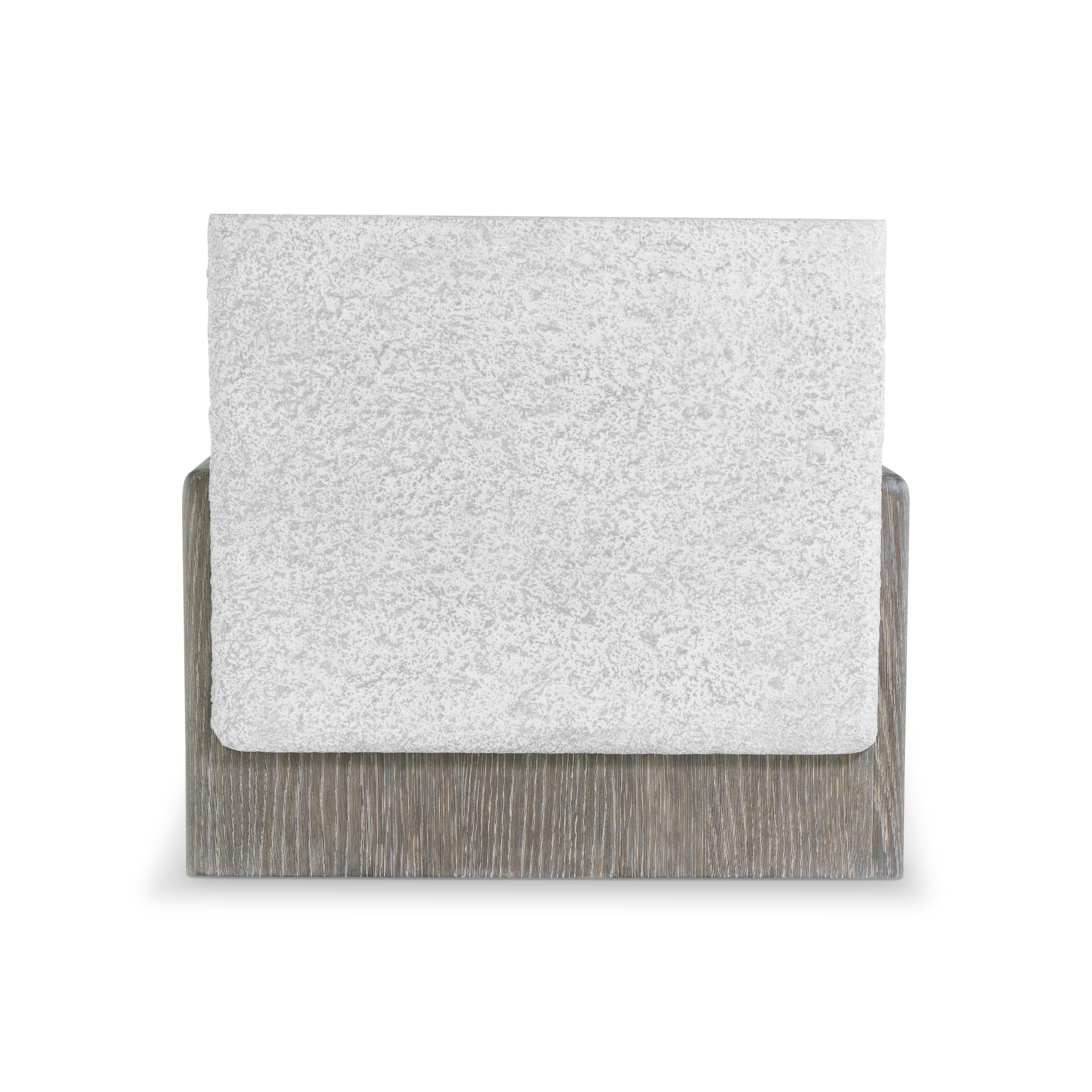 Cube Faux-Stone End Table w/Wood Cradle Base