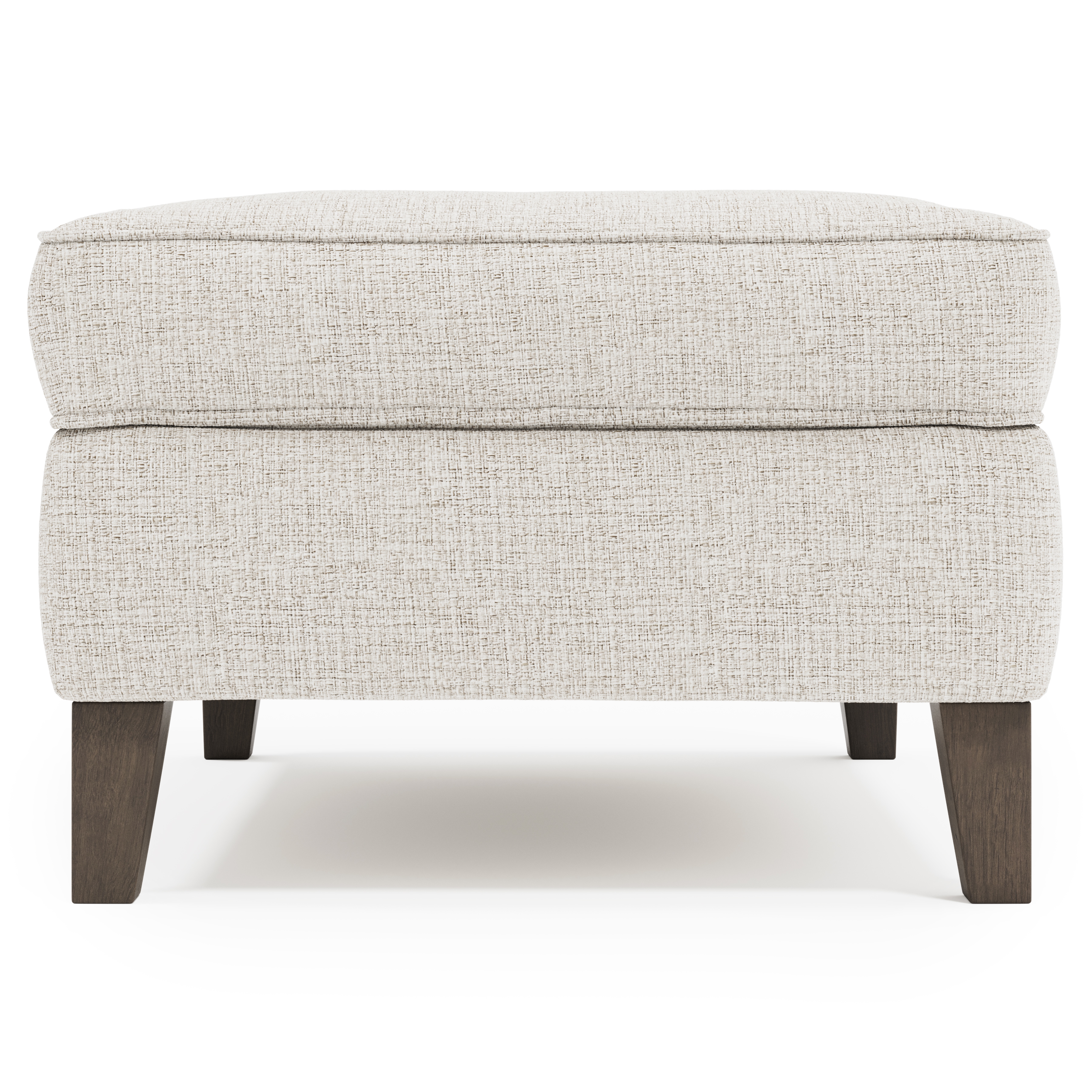 Fabric Ottoman w/Elegant Tailoring