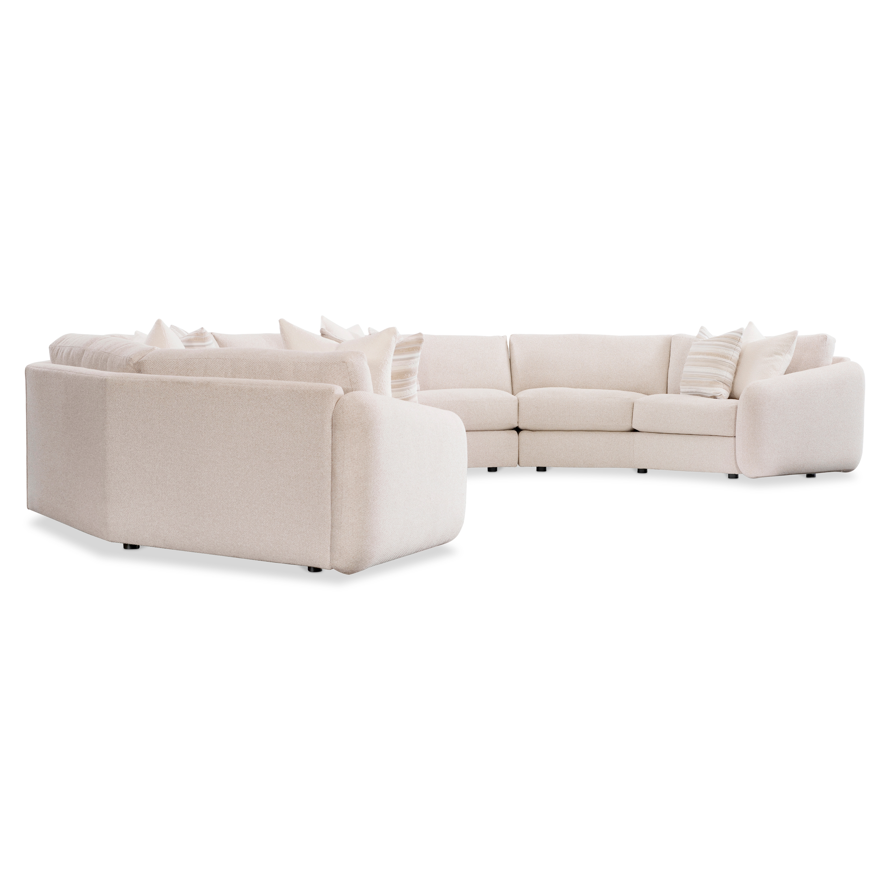 4-pc. U-Shape Sectional w/Throw Pillows