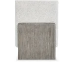 Bernhardt Monolith Faux-Stone Accent Table w/Wood Cradle Base