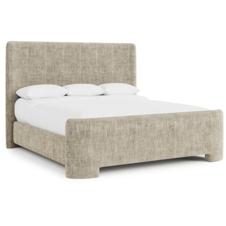 King Upholstered Shelter Bed