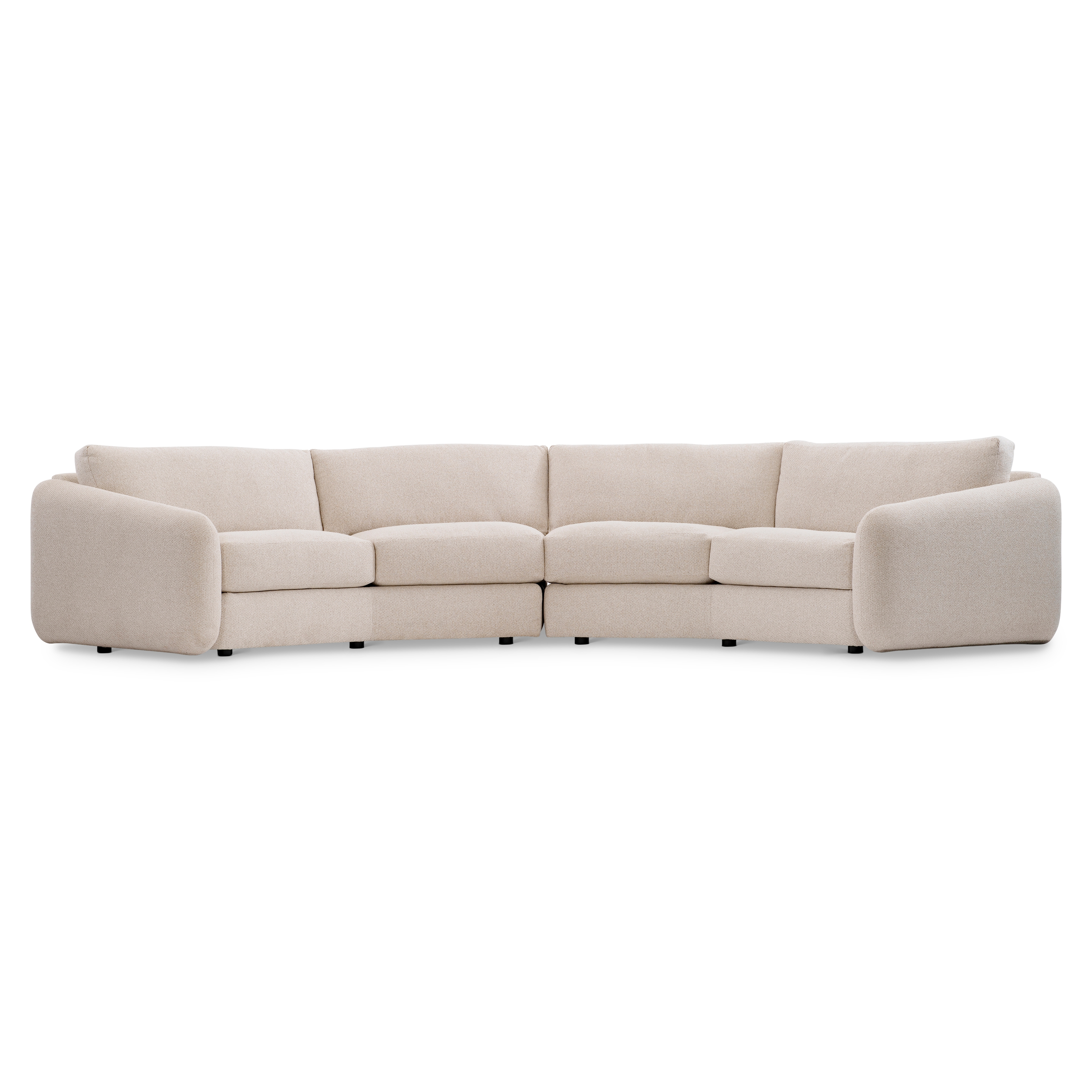 2-pc. Curved Sectional Sofa w/Throw Pillows