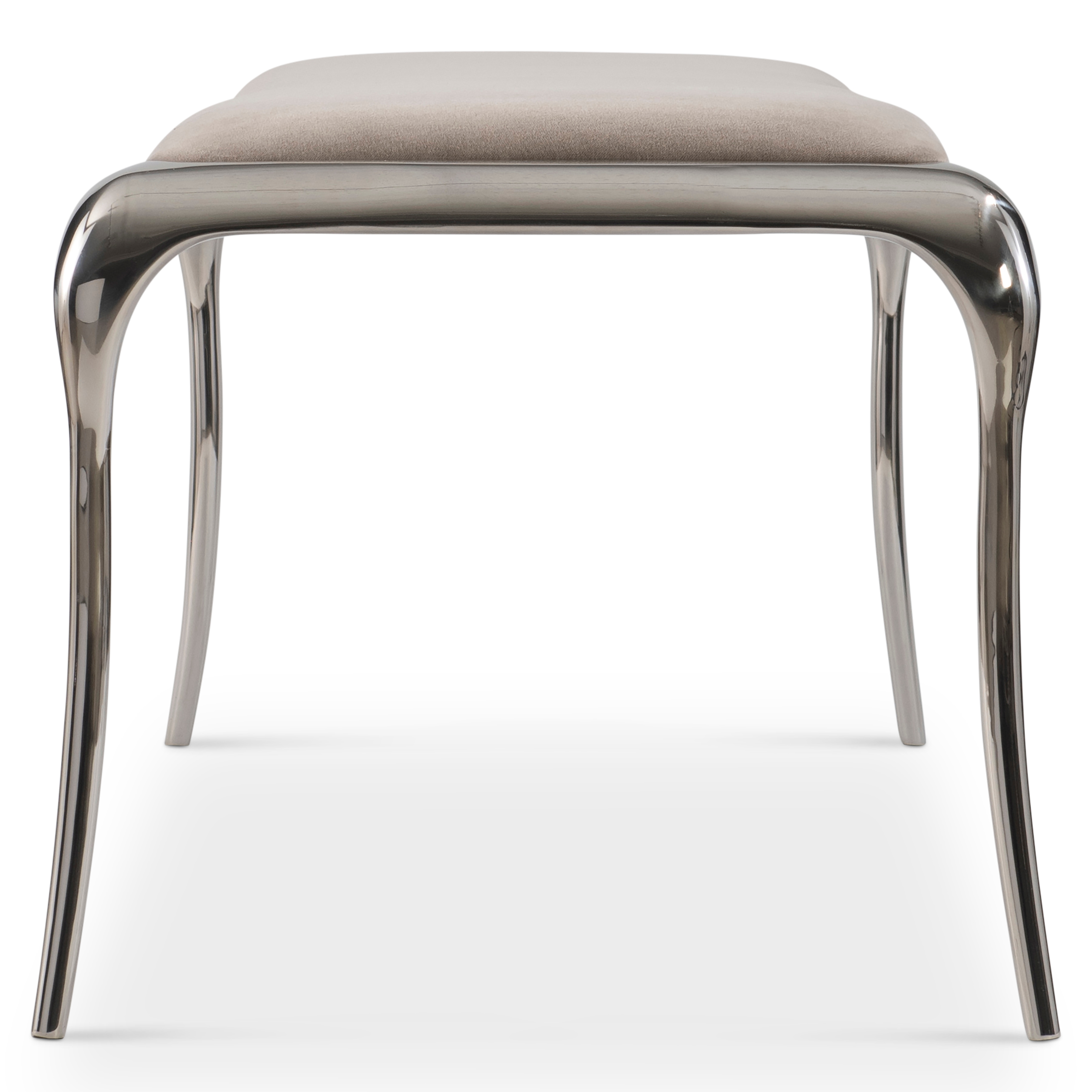 Bernhardt Bernhardt Interiors 64" Uph. Metal Bench w/Curvaceous Legs