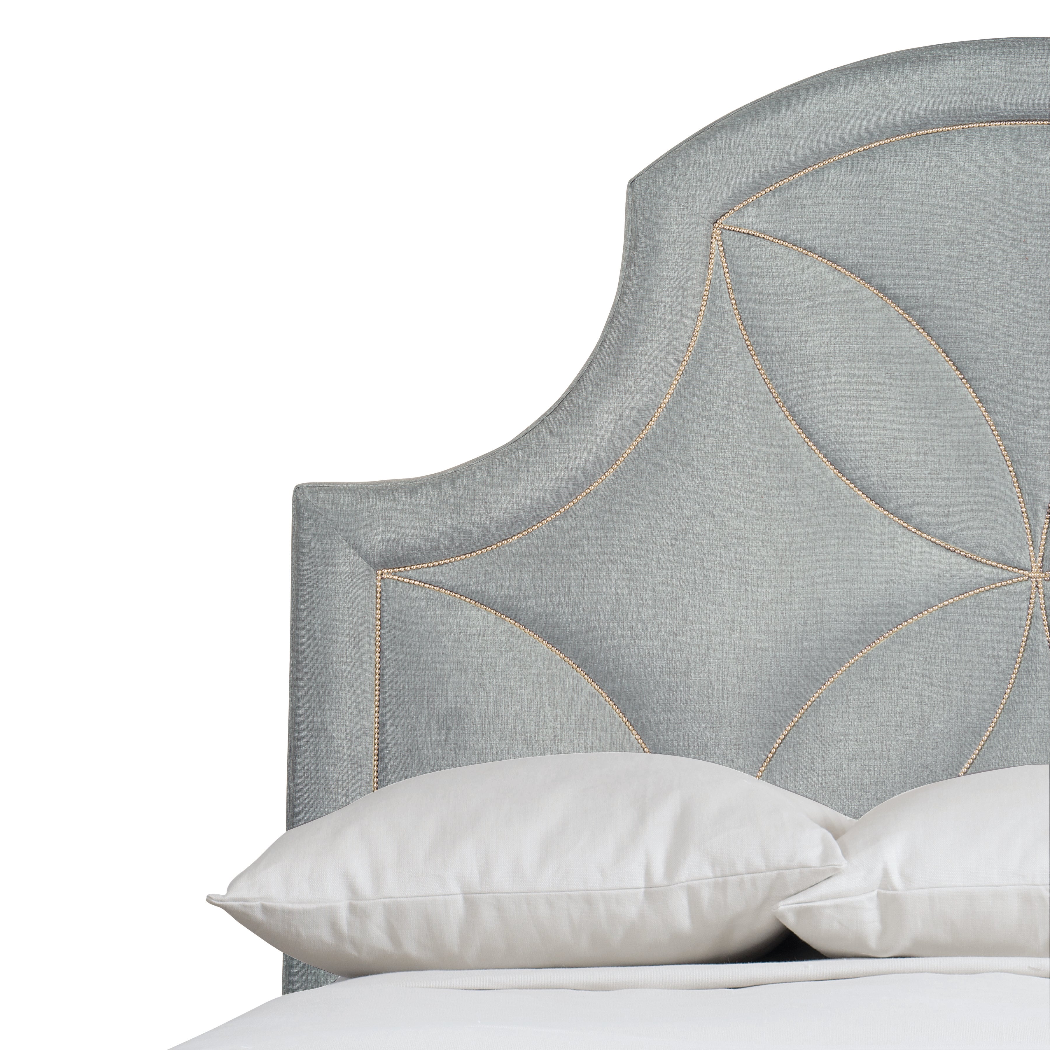 King Upholstered Panel Bed