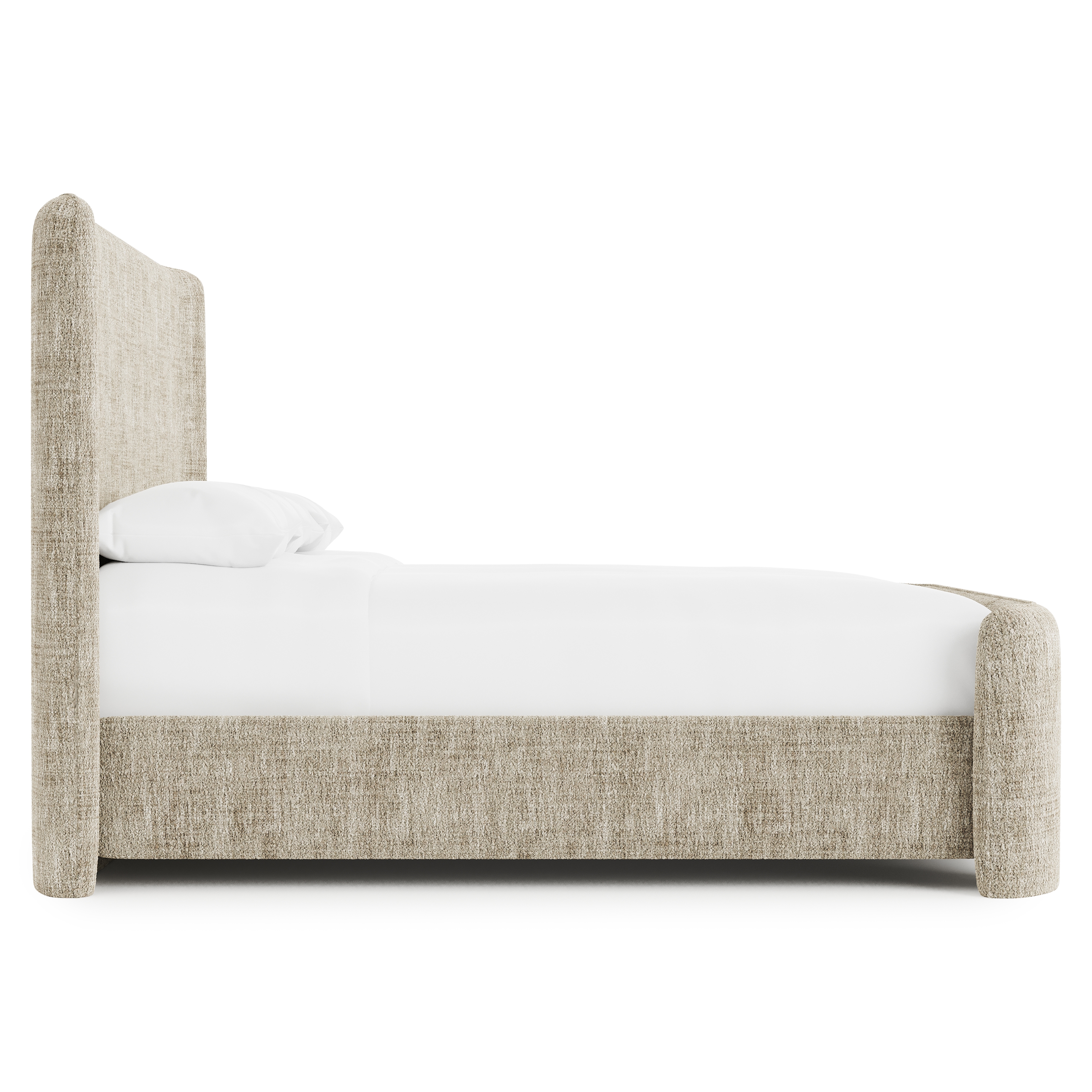 King Upholstered Shelter Bed