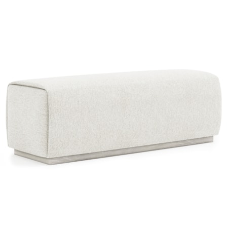 Upholstered Bench w/Plinth Base