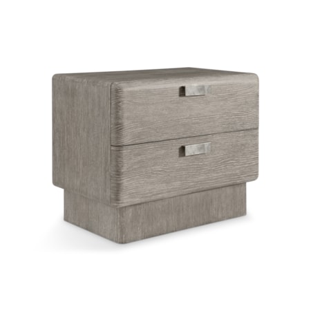 2-Drawer Nightstand w/USB Charging Unit