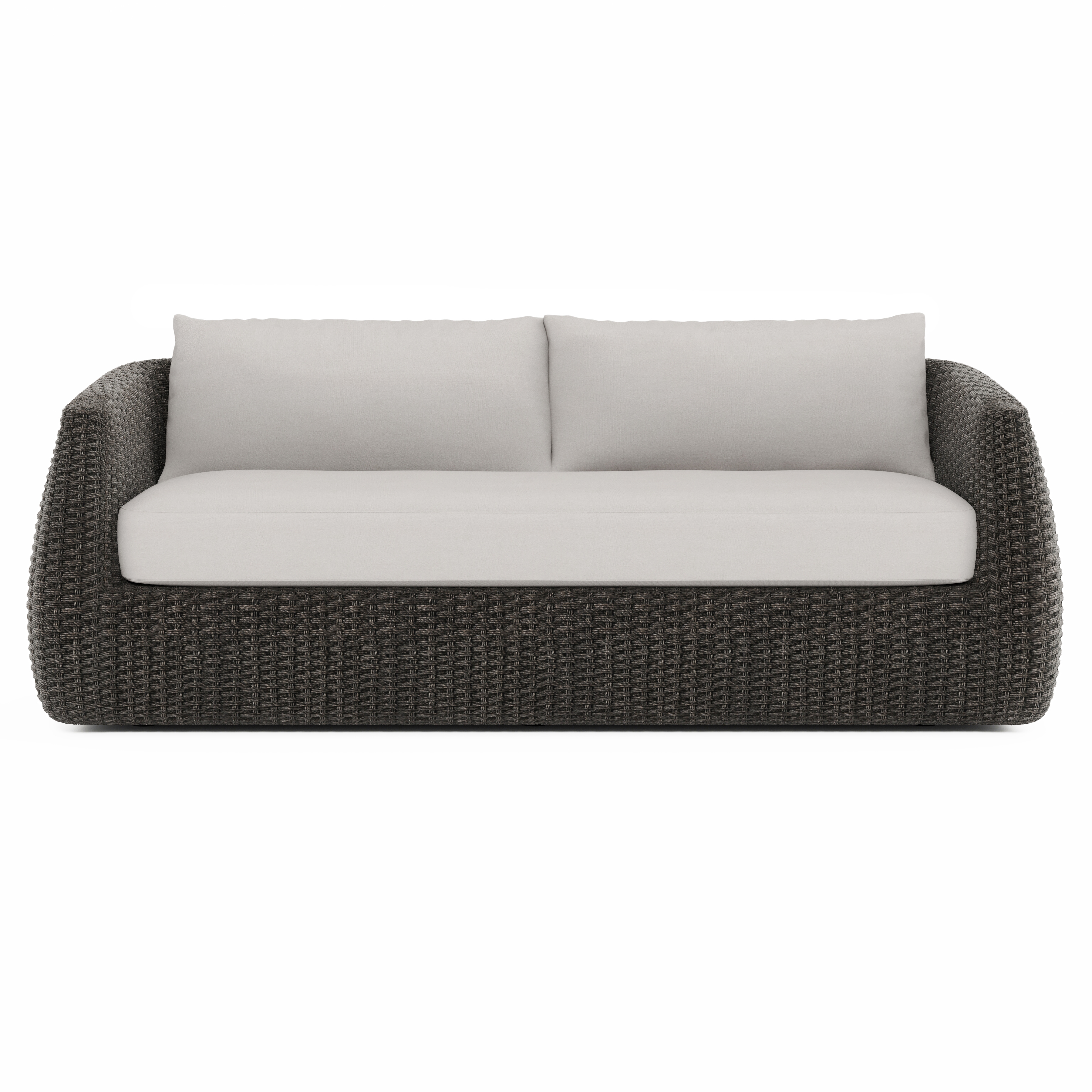 Woven Outdoor Sofa w/Bench Cushion