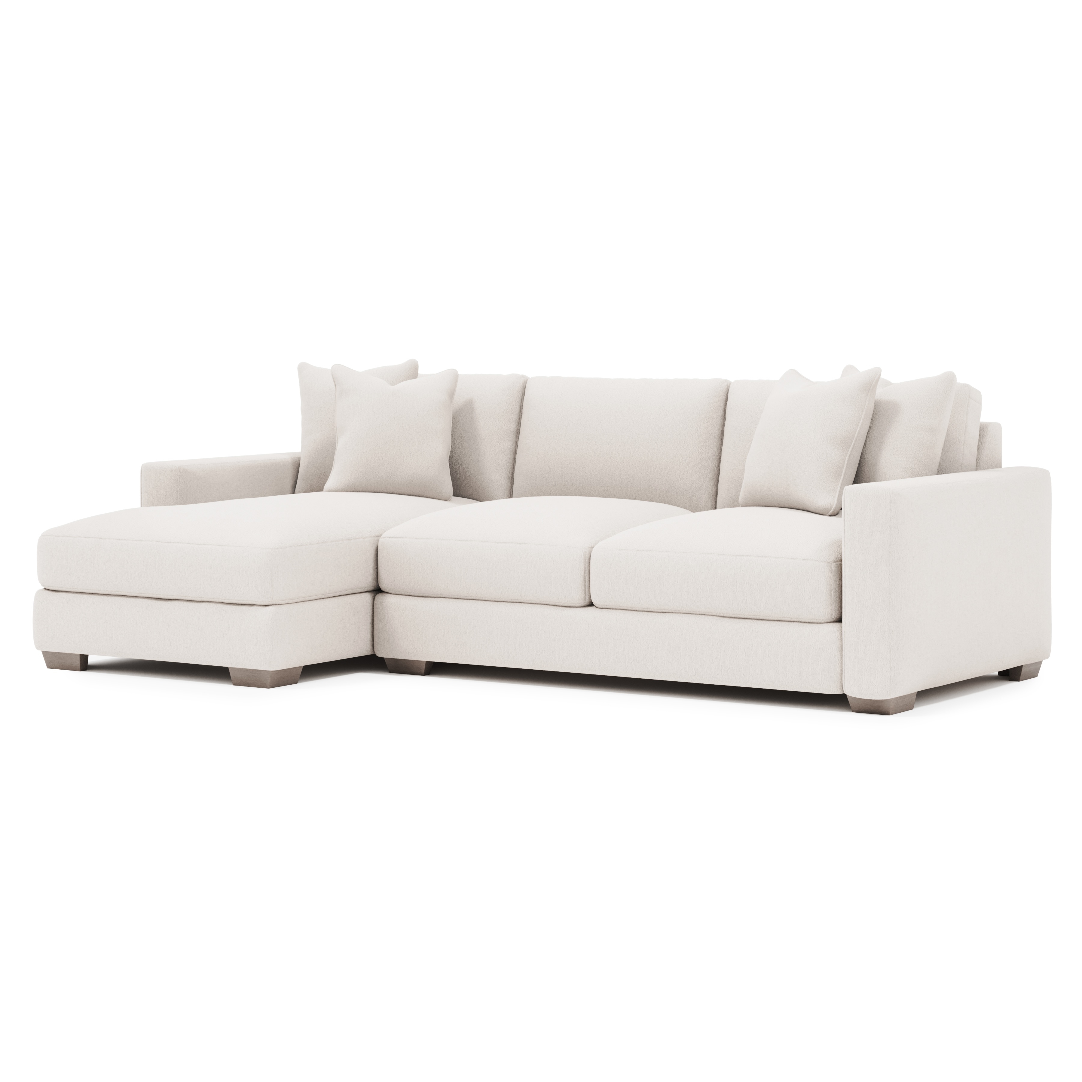 Bernhardt Plush 2-pc. Chaise Sectional w/Throw Pillows