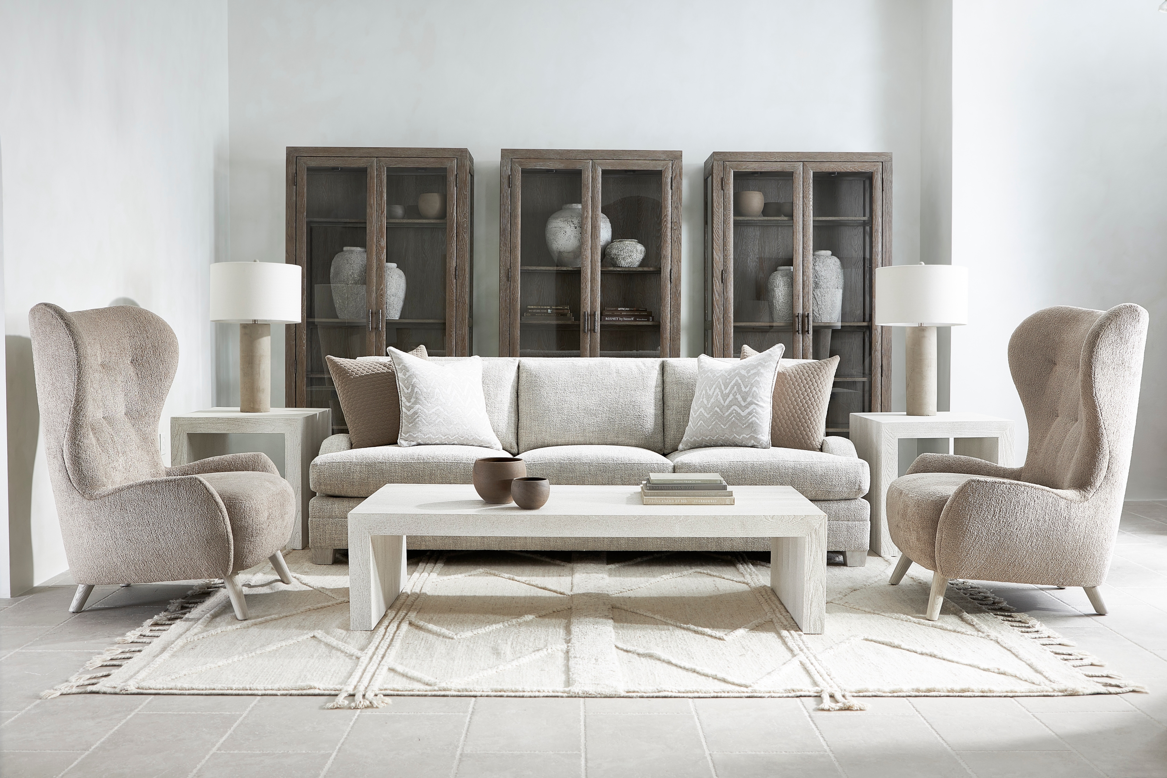 Bernhardt Plush Rollins Fabric Sofa