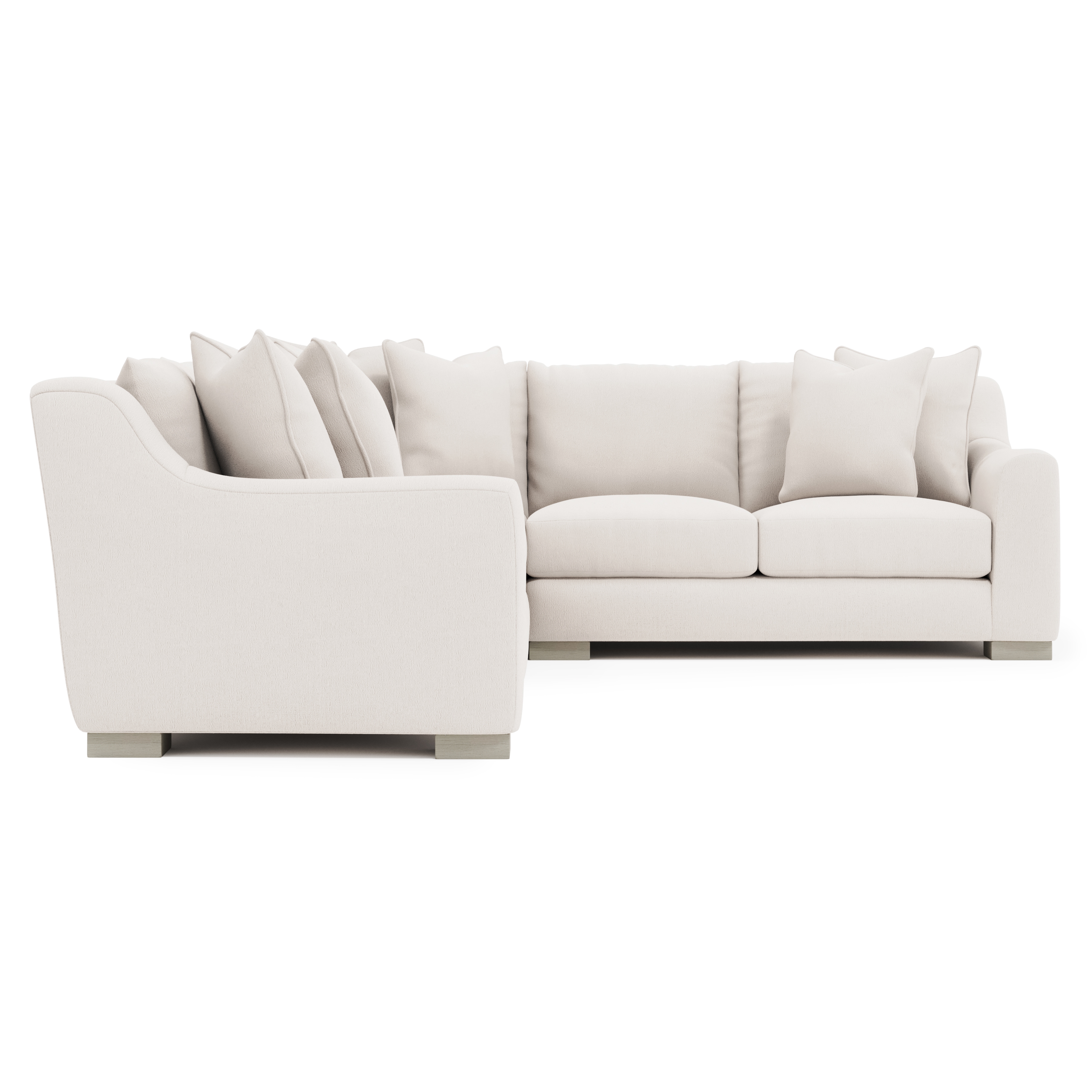 4-pc. L-Shape Sectional Sofa w/Throw Pillows