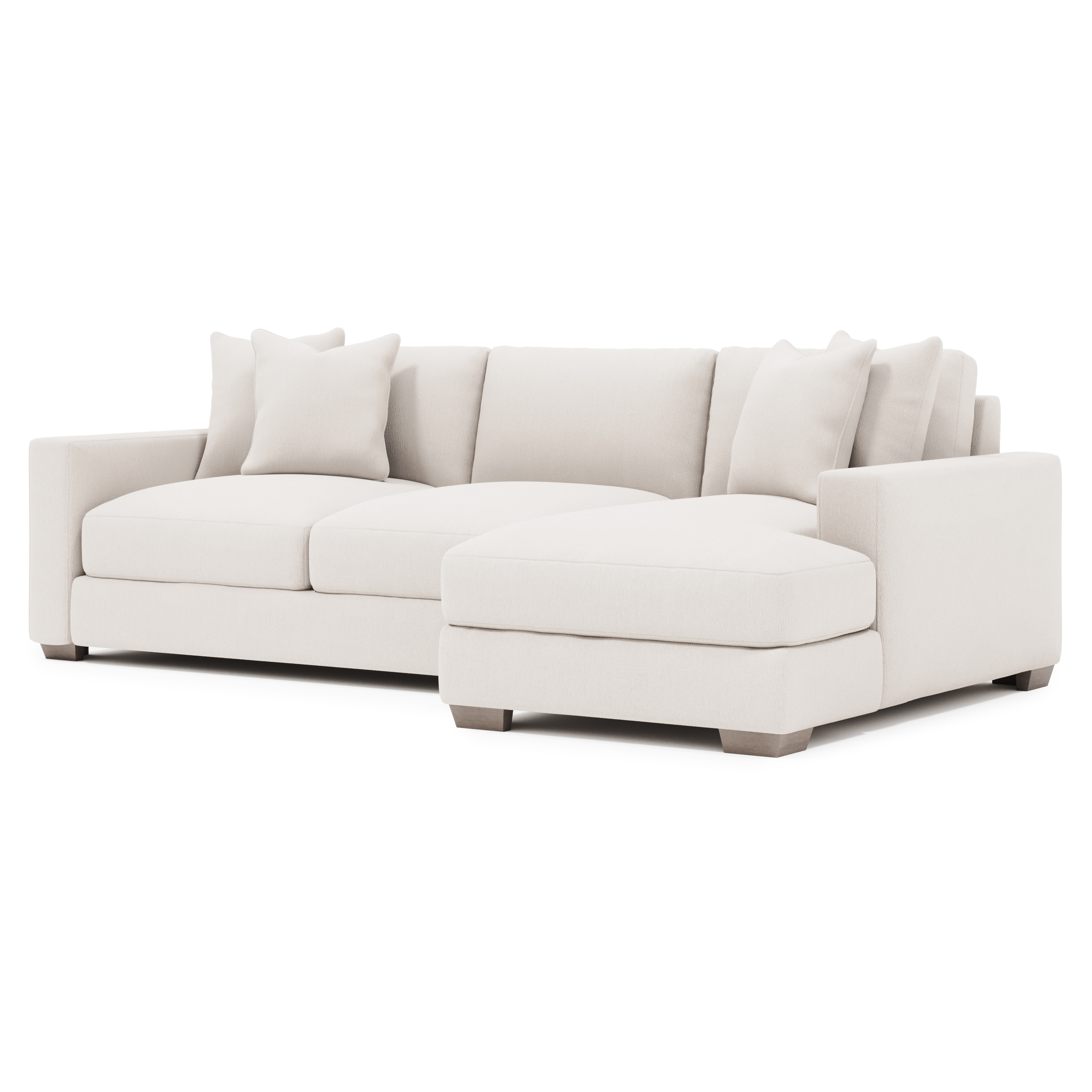 Bernhardt Plush 2-pc. Chaise Sectional w/Throw Pillows