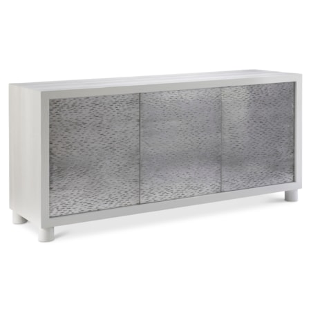3-Door Buffet w/Polished Aluminum Overlays