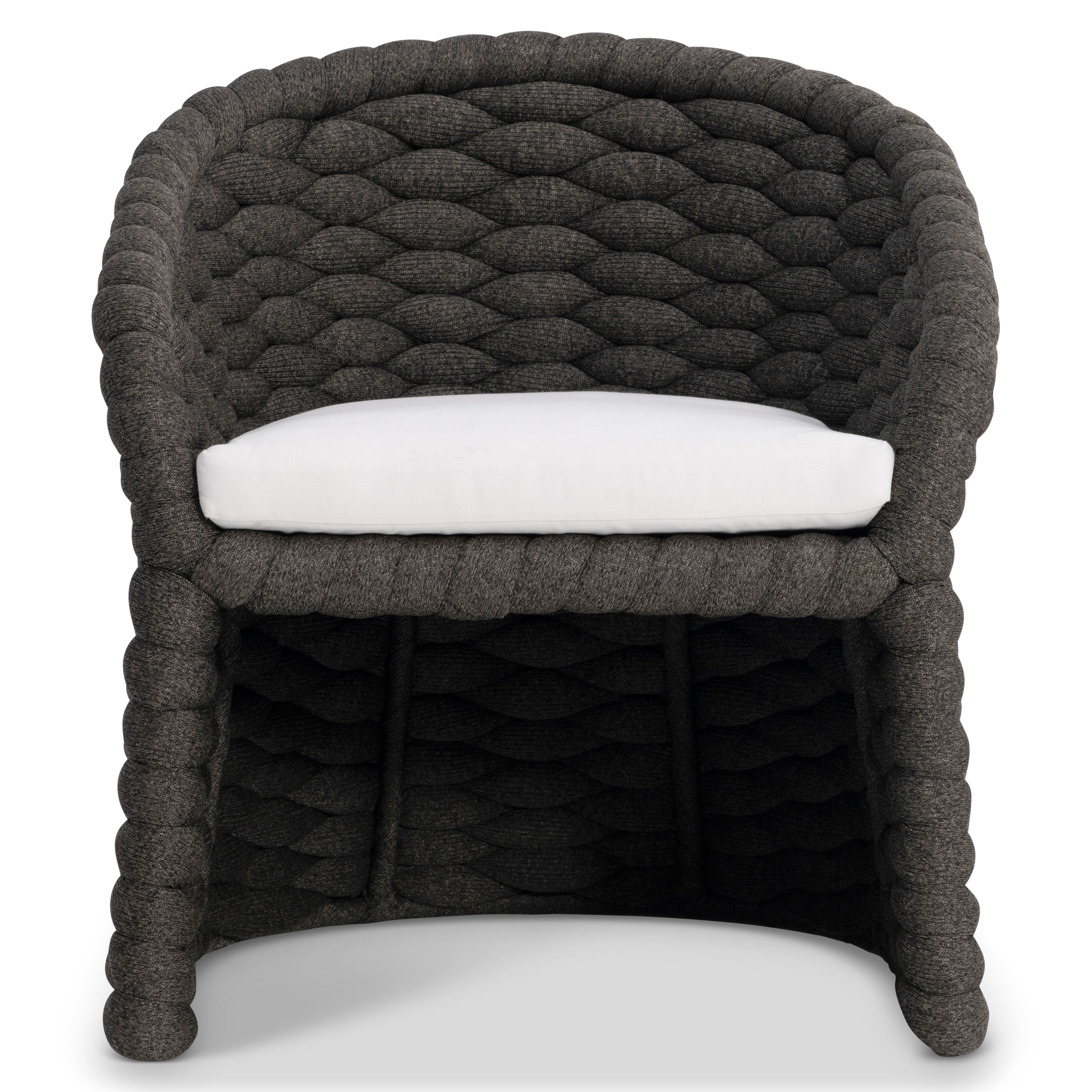 Outdoor Woven Dining Armchair w/Sock Cushion
