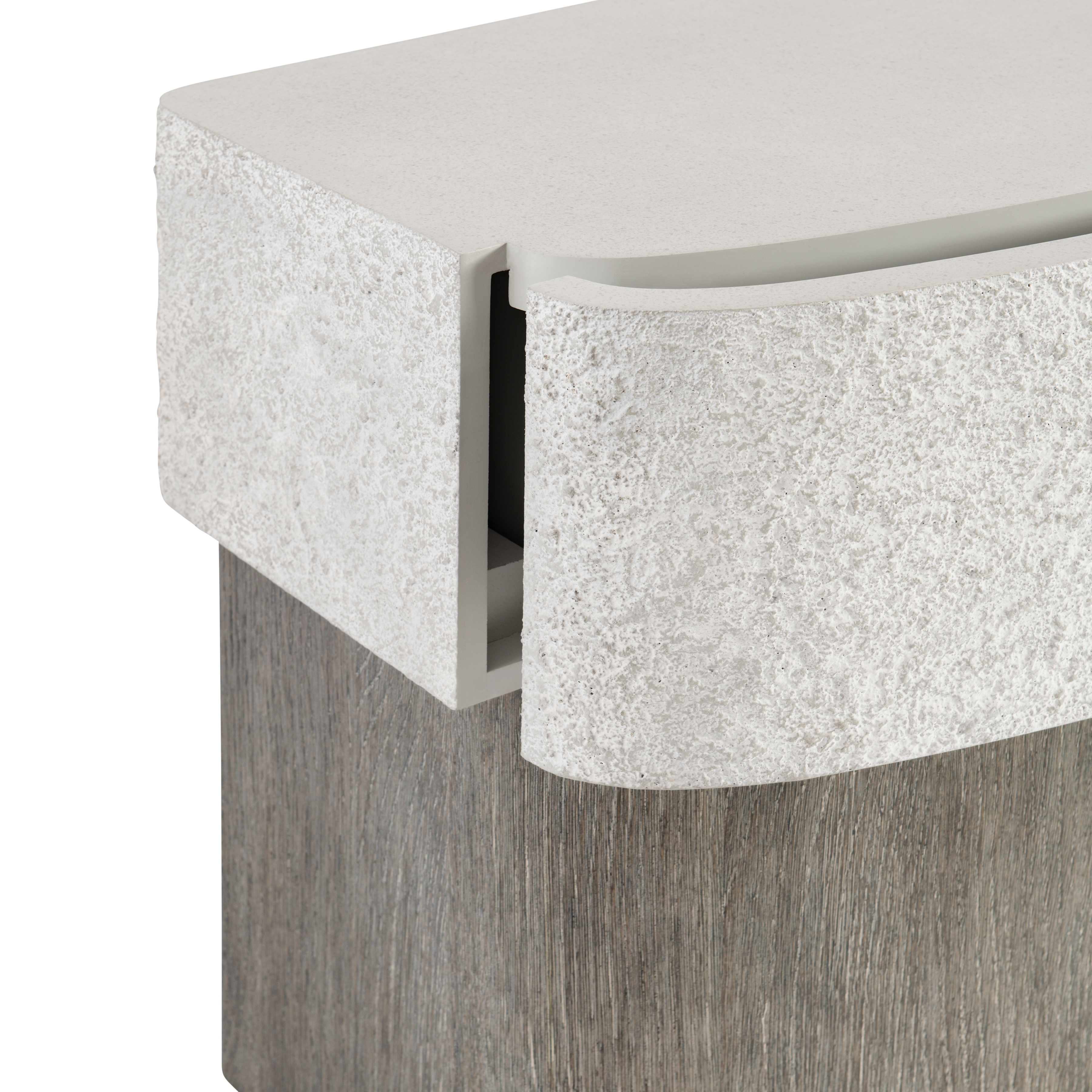 Bernhardt Monolith Single-Drawer Nightstand w/Faux-Stone Top