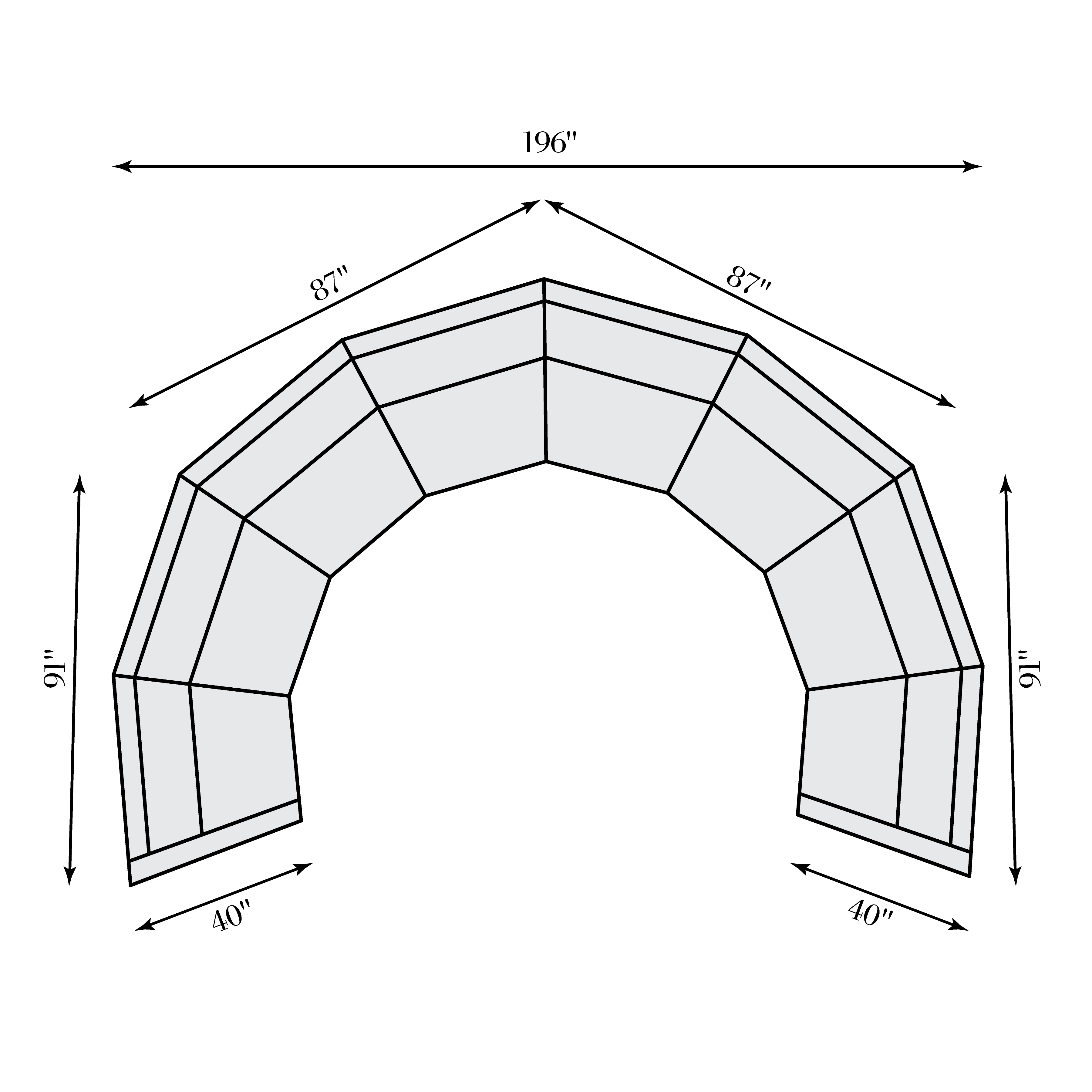 4-pc. U-Shape Sectional w/Throw Pillows