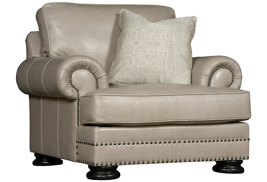 Bernhardt Living Foster Leather Chair by Bernhardt at Howell Furniture