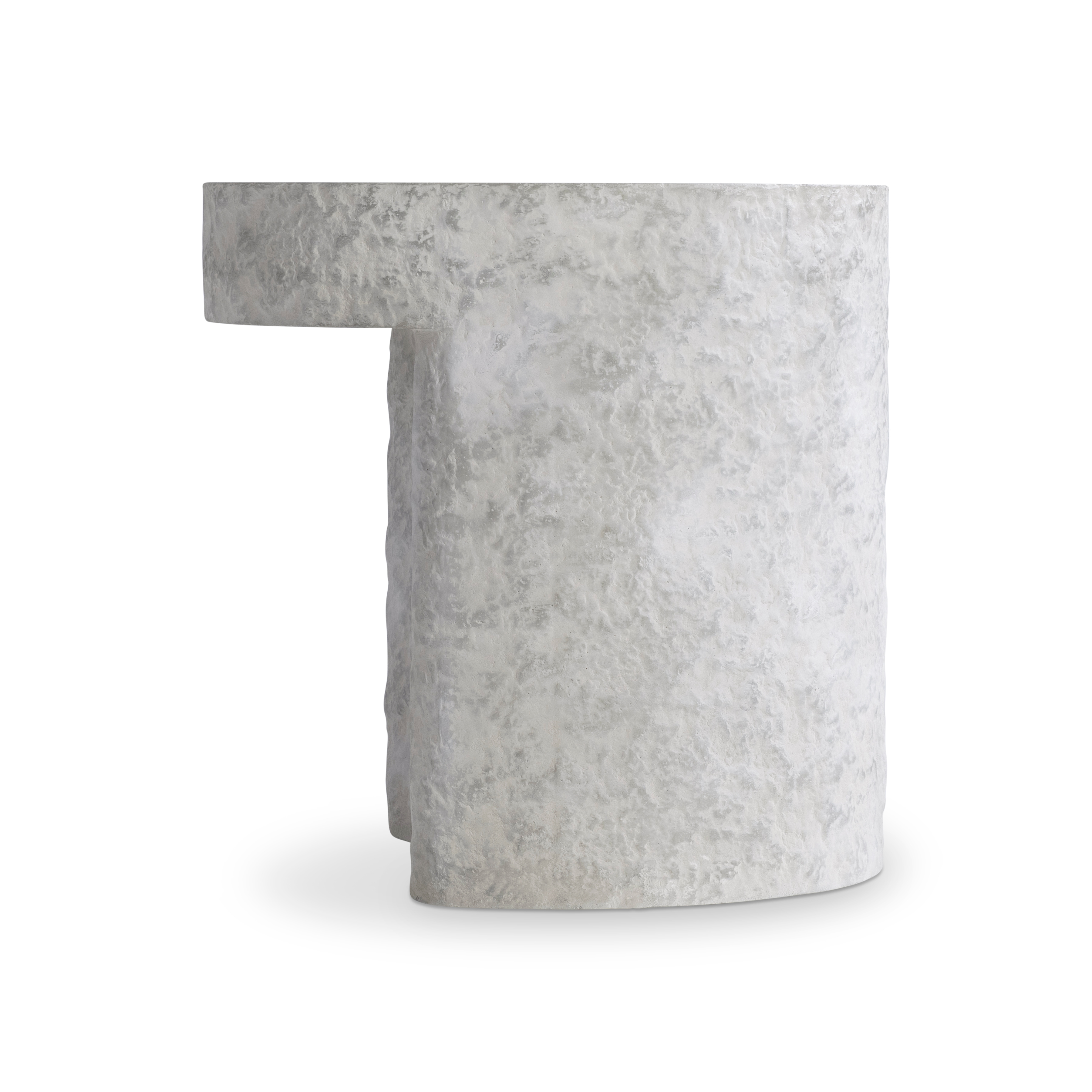 22" Rd. Faux-Stone Flyover Side Table