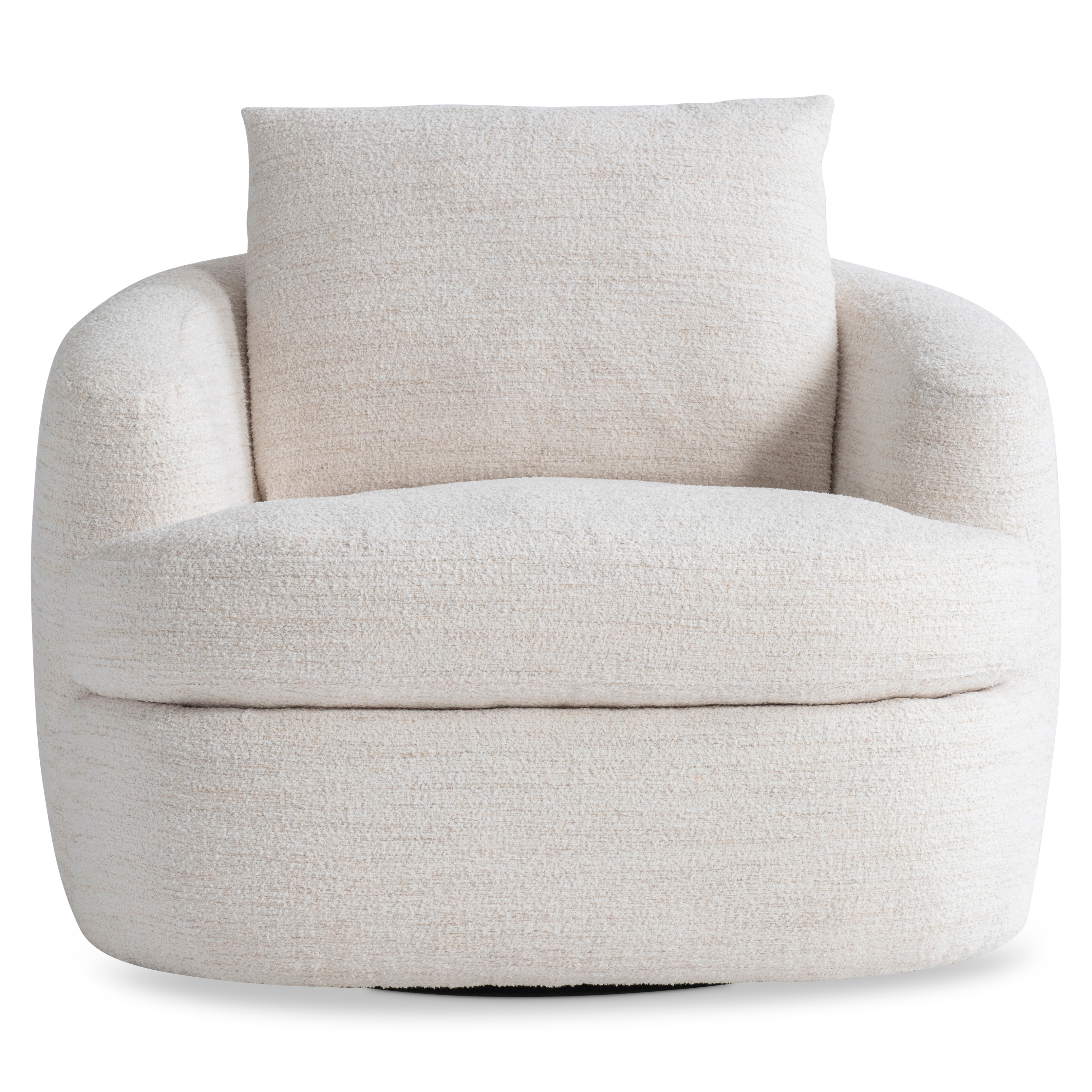 Plush Fabric Swivel Chair