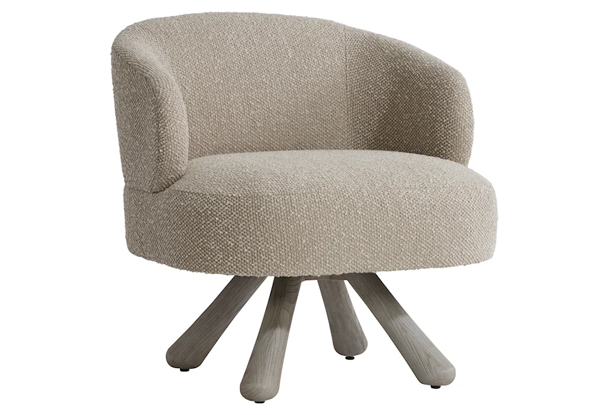 Bernhardt Living Enzo Fabric Swivel Chair by Bernhardt at Z & R Furniture