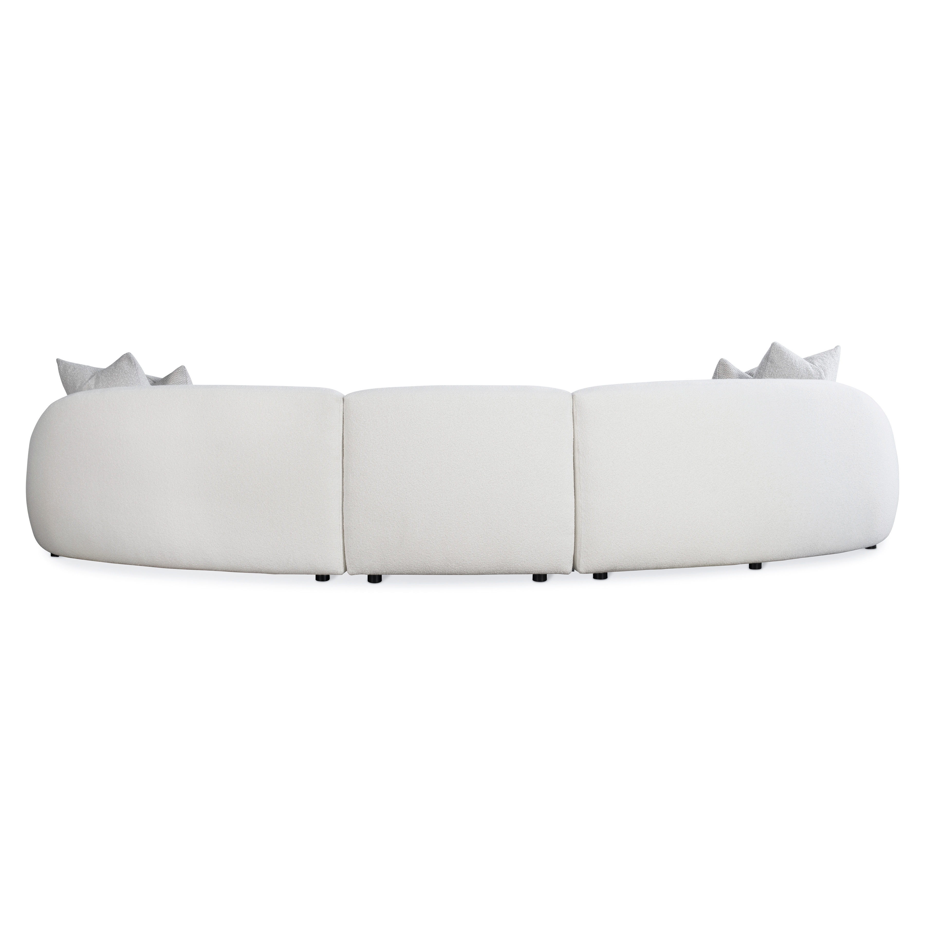 3-pc. Crescent Sectional w/Throw Pillows