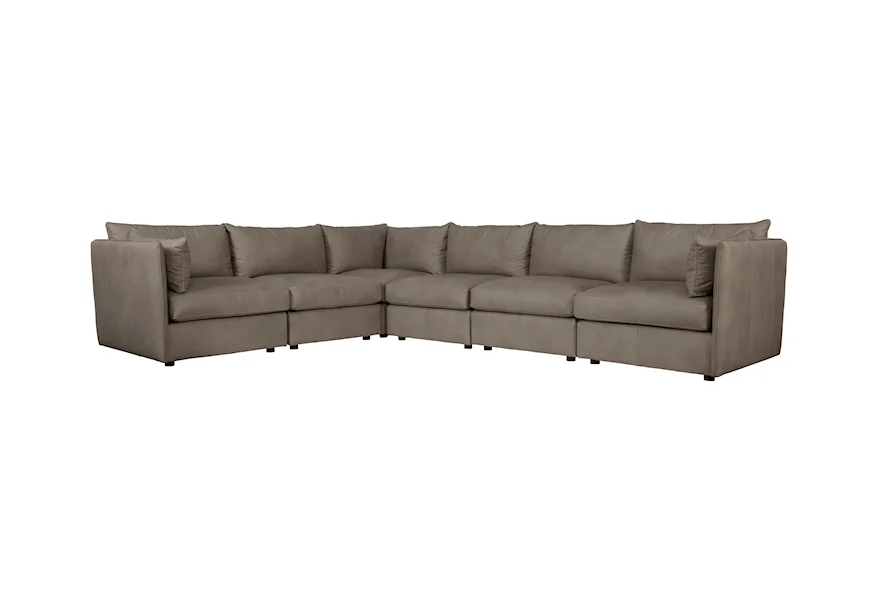 Plush Leather Sectional by Bernhardt at Belfort Furniture