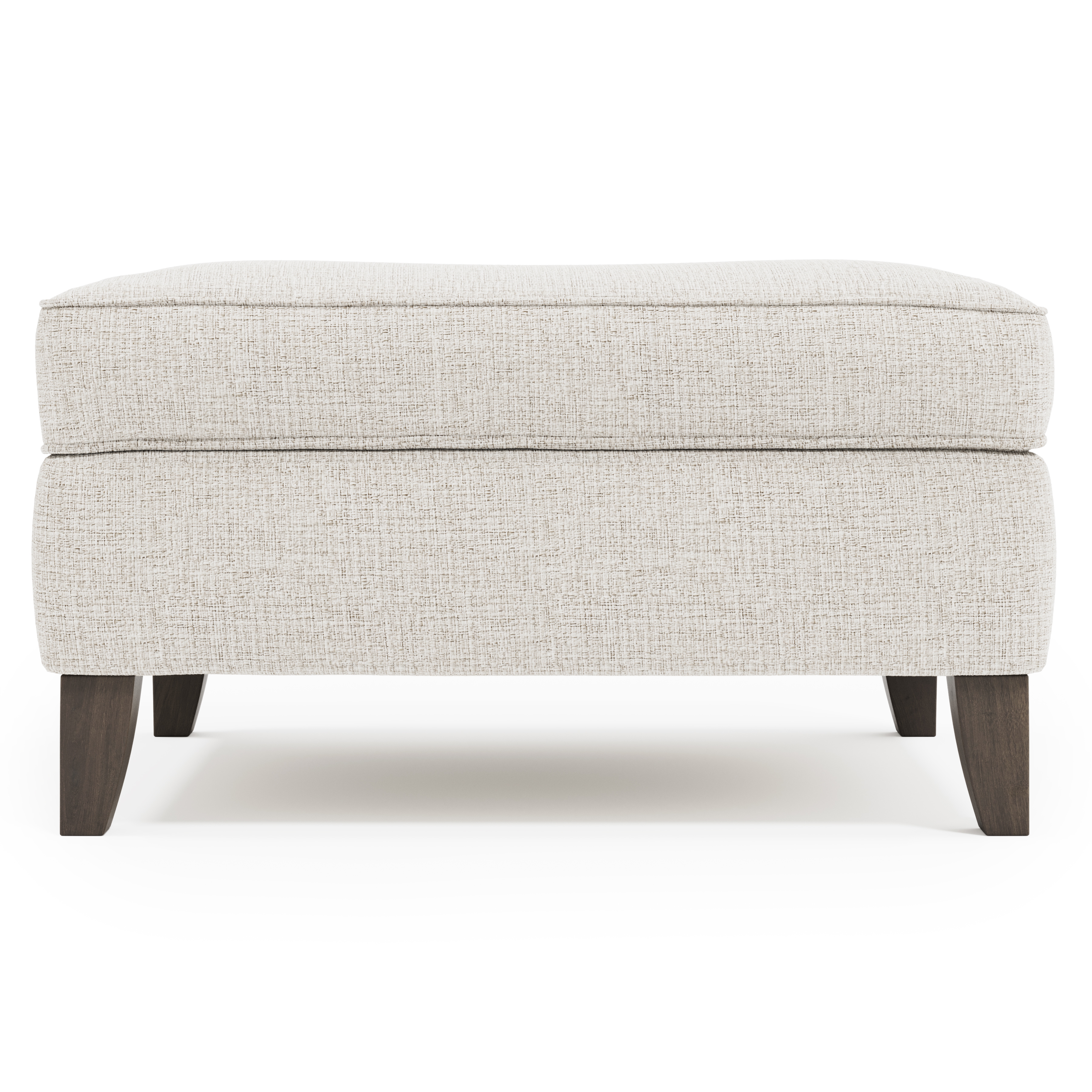 Fabric Ottoman w/Elegant Tailoring