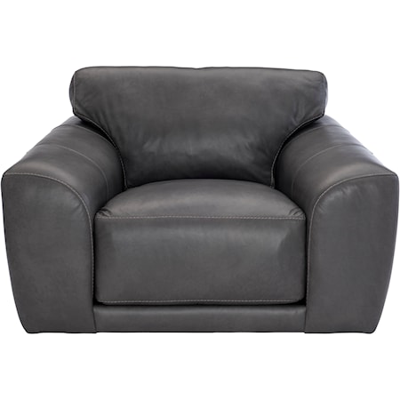Casual Leather Swivel Chair