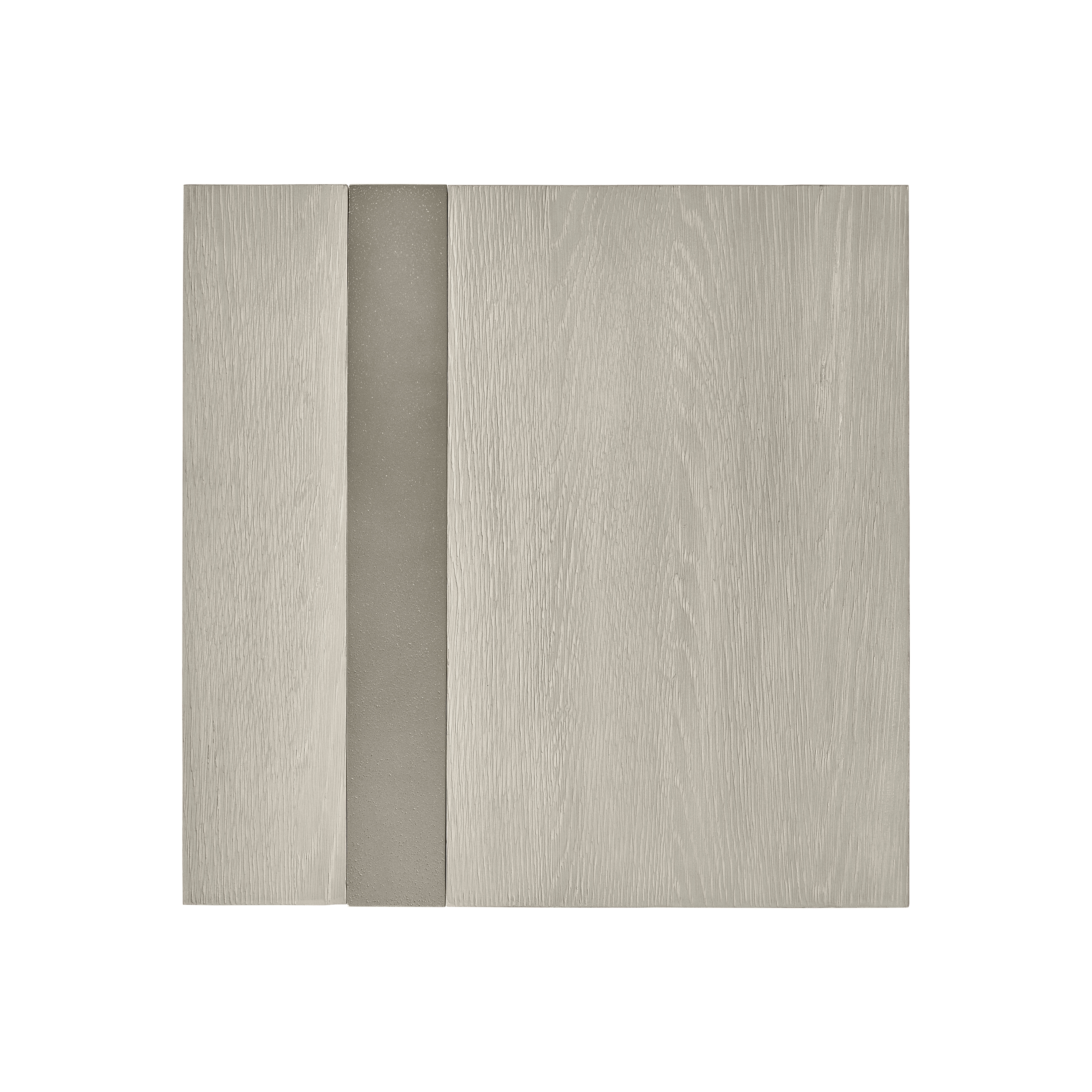 Bernhardt Tempo Sculptural Aluminum Side Table w/Wood Top