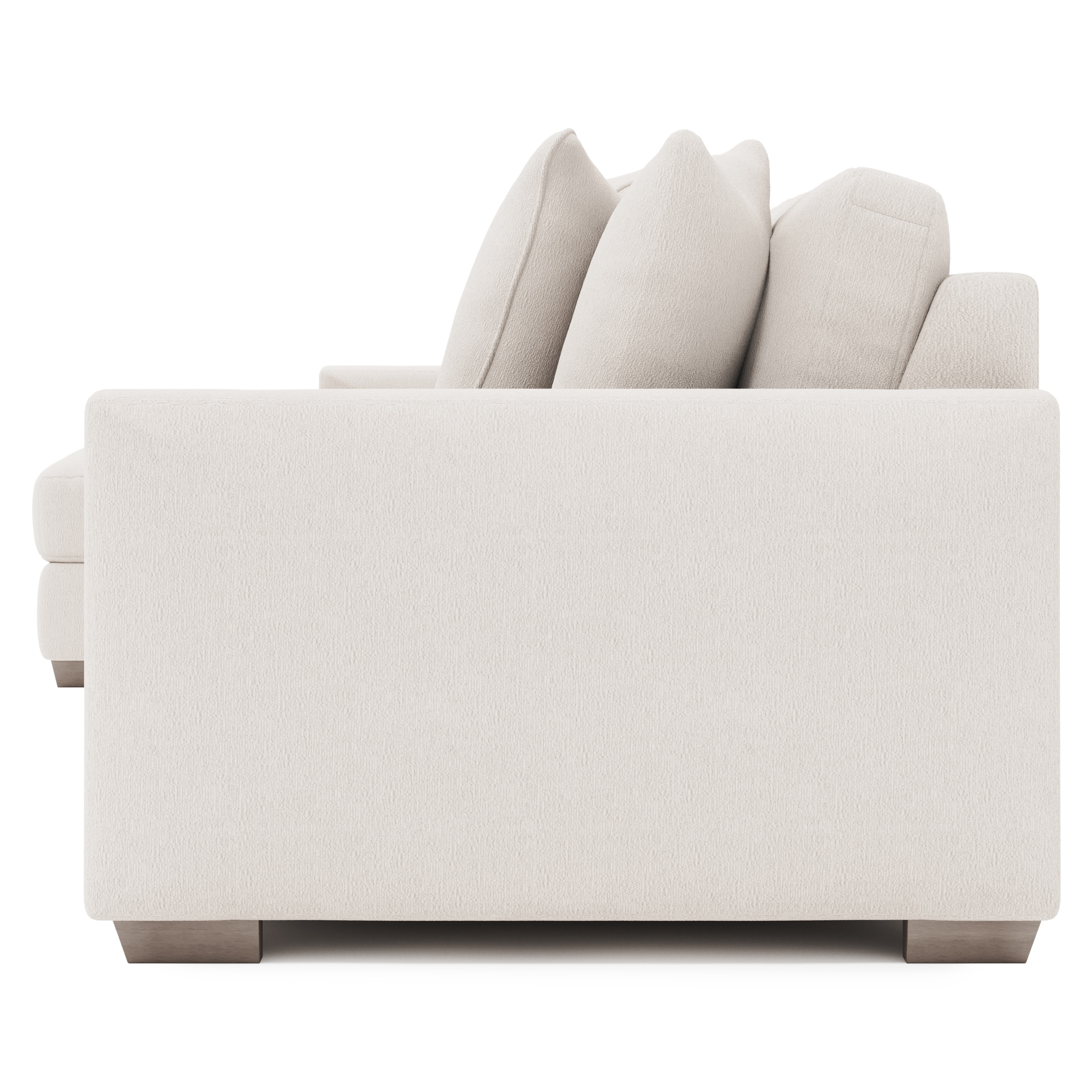 3-pc. Chaise Fabric Sectional w/Track Arms