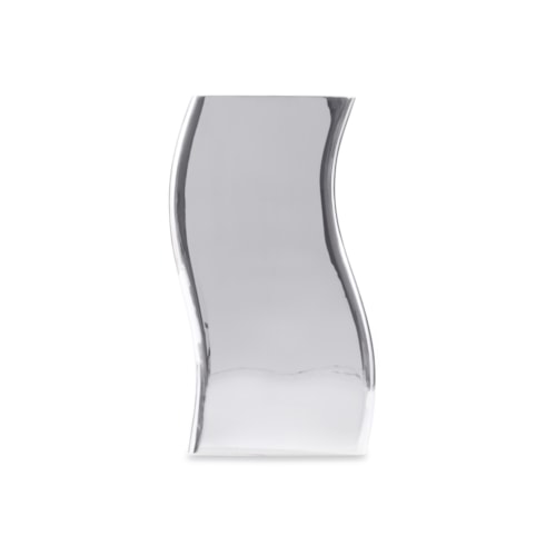 Contemporary Curved Stainless Steel Accent Top w/Flat-Top