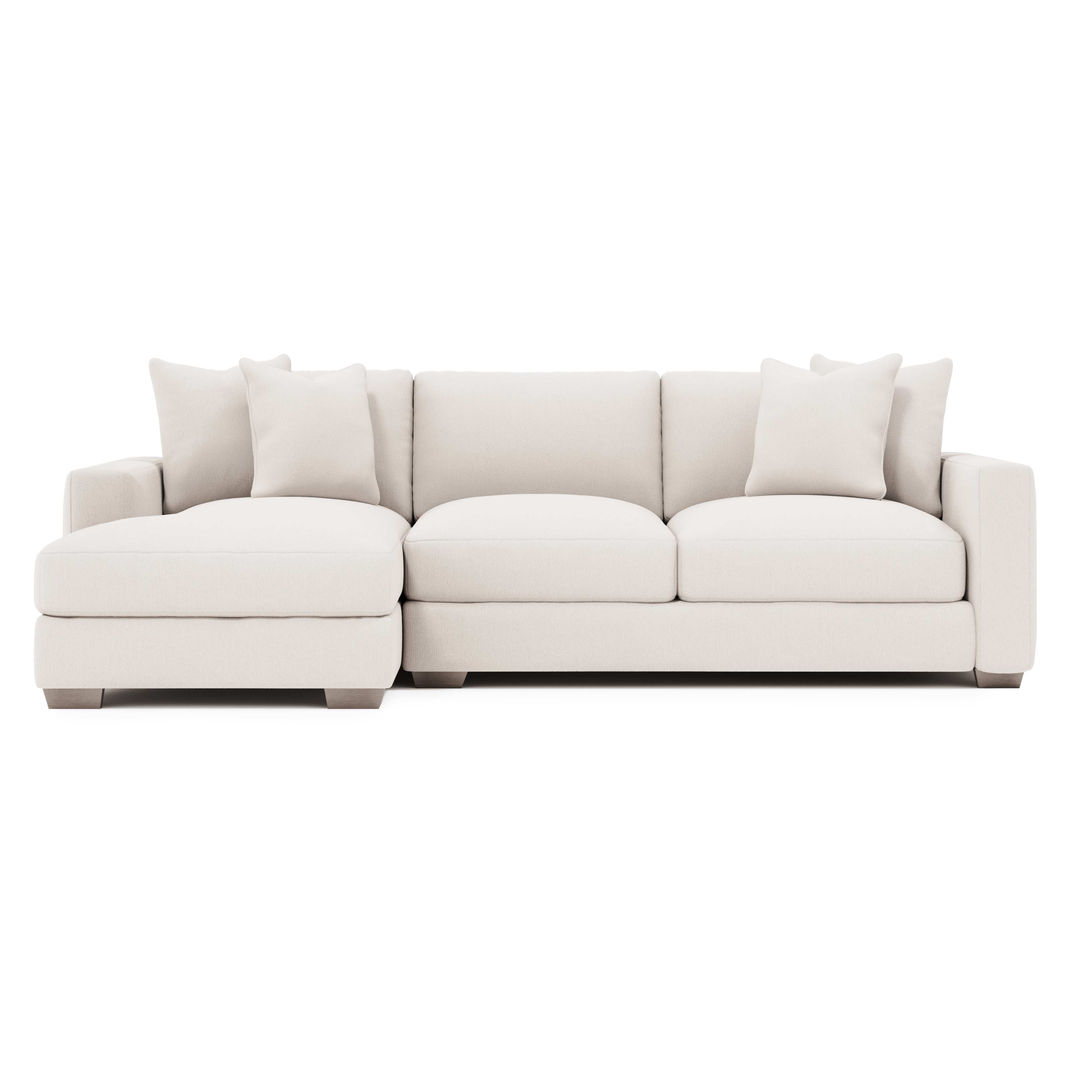 2-pc. Chaise Sectional w/Throw Pillows