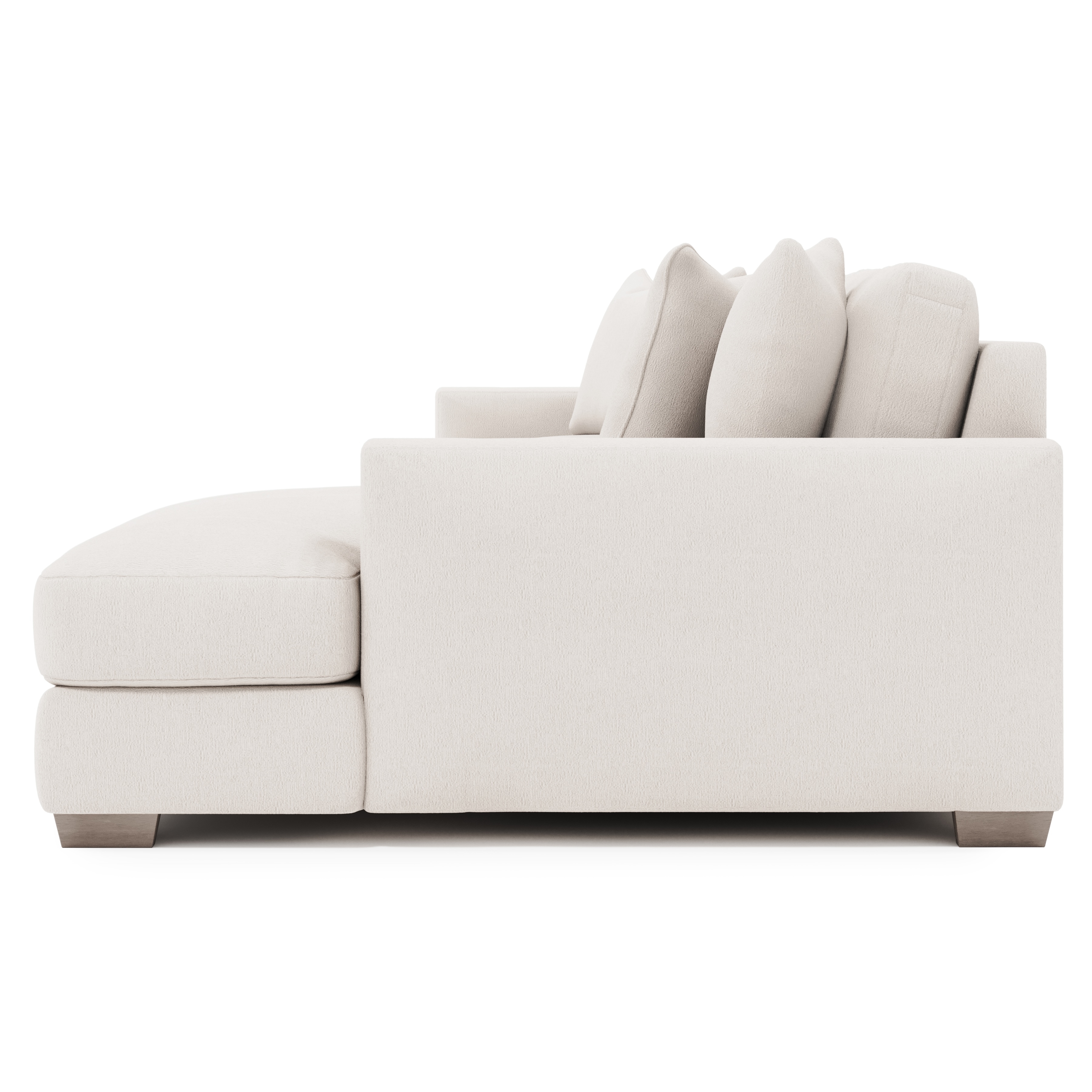3-pc. Chaise Sectional w/Throw Pillows