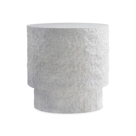 Textured Faux-Stone Side Table