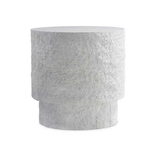 Contemporary Textured Faux-Stone Side Table