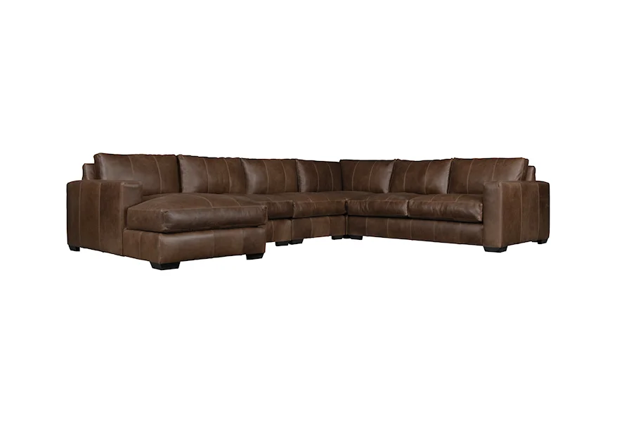 Bernhardt Living Dawkins Leather Sectional by Bernhardt at Janeen's Furniture Gallery