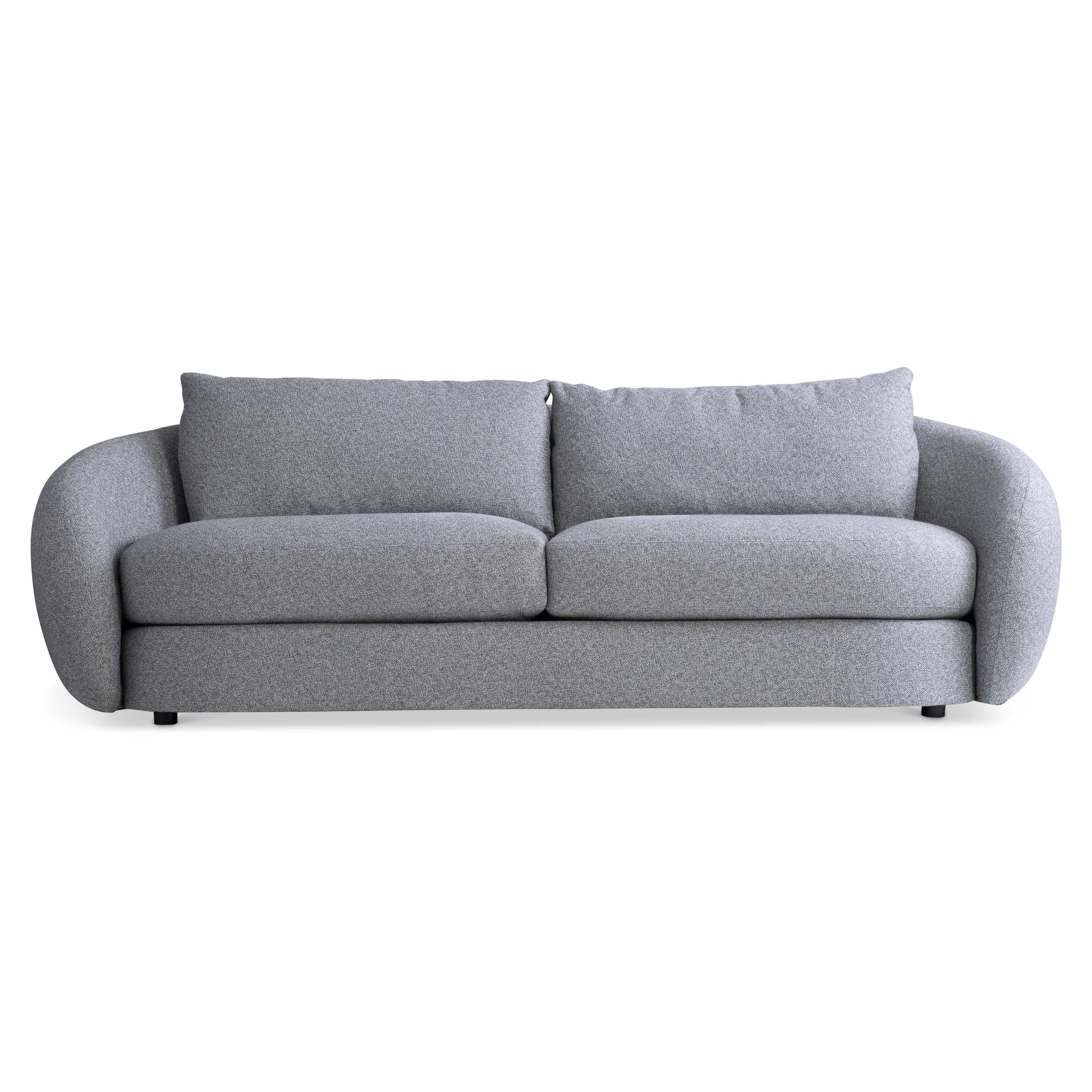 Fabric Sofa w/Curved Shelter Arms
