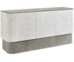 Bernhardt Monolith Faux-Stone 3-Door Buffet w/Plinth Base