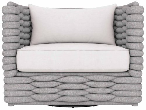 Contemporary Outdoor Swivel Accent Chair